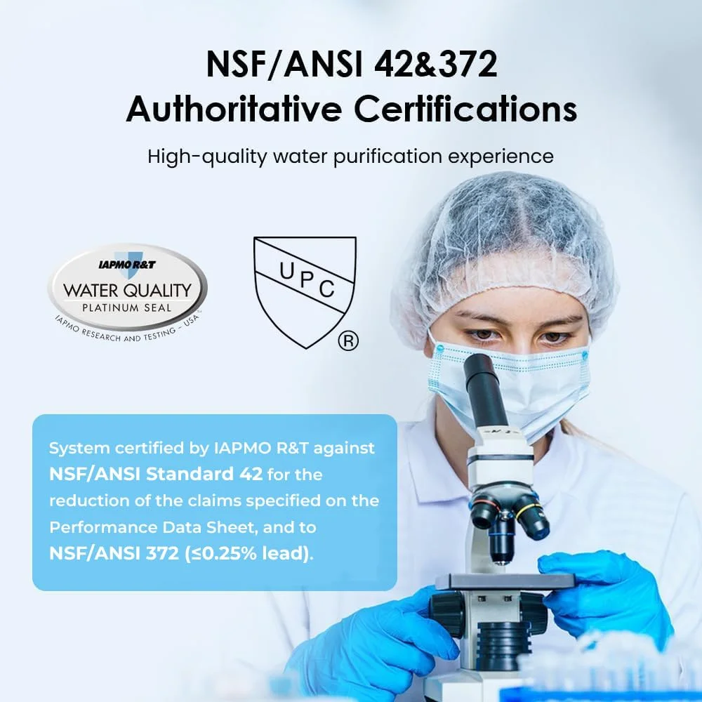 سیستم تصفیه آب رومیزی Waterdrop WD-CTF-01، فولاد ضد زنگ درجه مواد غذایی 304، فیلتر آب شیر 6 مرحله ای، عمر طولانی، حذف 99% کلر، فلزات سنگین، طعم بد (شامل 1 فیلتر) سیستم تصفیه آب رومیزی Waterdrop WD-CTF-01، فولاد ضد زنگ درجه مواد غذایی 304، فیلتر آب شیر 6 مرحله ای، عمر طولانی، حذف 99% کلر، فلزات سنگین، طعم بد (شامل 1 فیلتر)