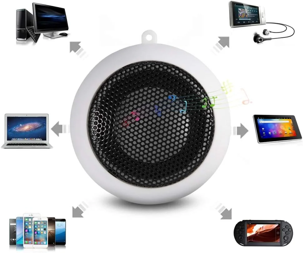 اسپیکر کوچک قابل حمل NEDOUK Health Gear با جک 3.5 میلی متری AUX، اسپیکر باس بلند برای تلفن هوشمند، اسپیکر جمع شونده موبایل لاین-این برای آیپد، لپ تاپ، کامپیوتر (سفید) اسپیکر کوچک قابل حمل NEDOUK Health Gear با جک 3.5 میلی متری AUX، اسپیکر باس بلند برای تلفن هوشمند، اسپیکر جمع شونده موبایل لاین-این برای آیپد، لپ تاپ، کامپیوتر (سفید)