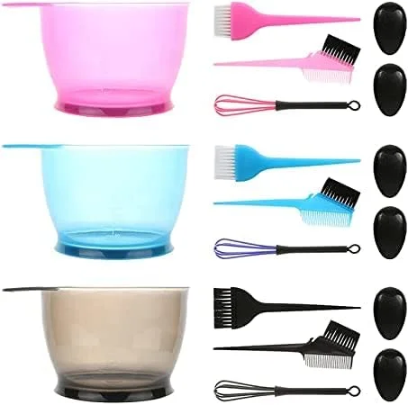 ست کاسه و برس رنگ مو 5 تکه AYAX (صورتی) ست کاسه و برس رنگ مو 5 تکه AYAX (صورتی)