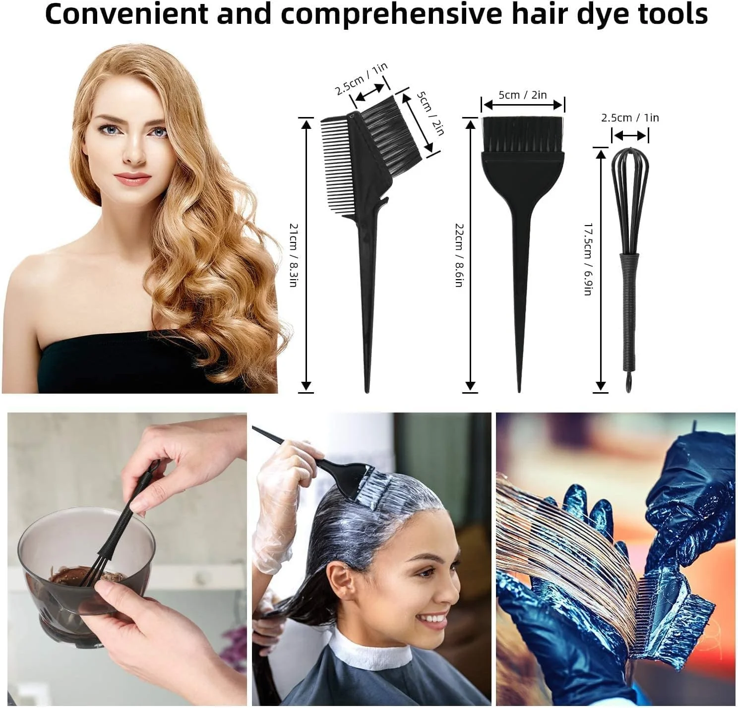 ست کاسه و برس رنگ مو 5 تکه مشکی ست کاسه و برس رنگ مو 5 تکه مشکی