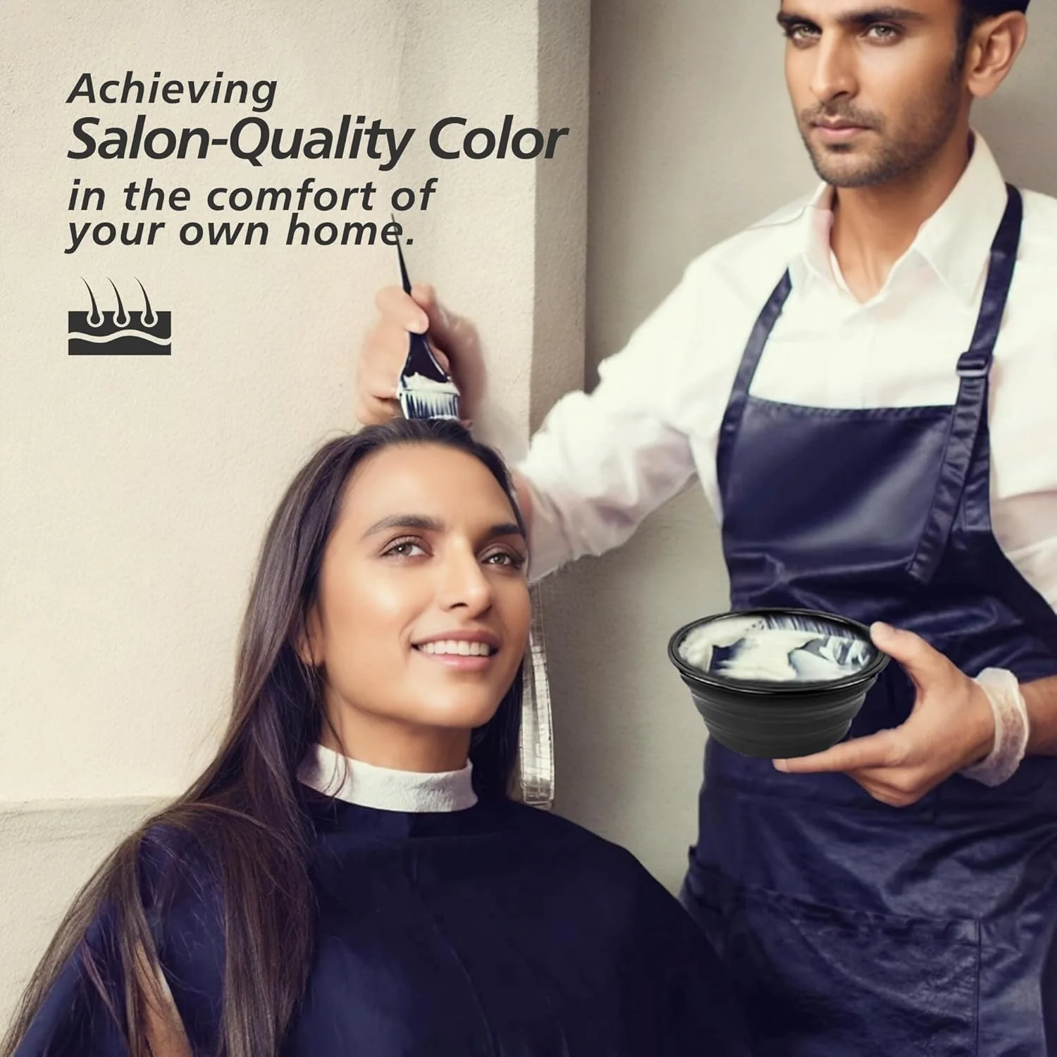 ست کاسه و برس رنگ مو Alelusaida، کیت 15 تکه رنگ مو، ابزار رنگ آمیزی مو، کاسه رنگ مو، گیره مو، کلاه حمام یکبار مصرف و شنل رنگ مو