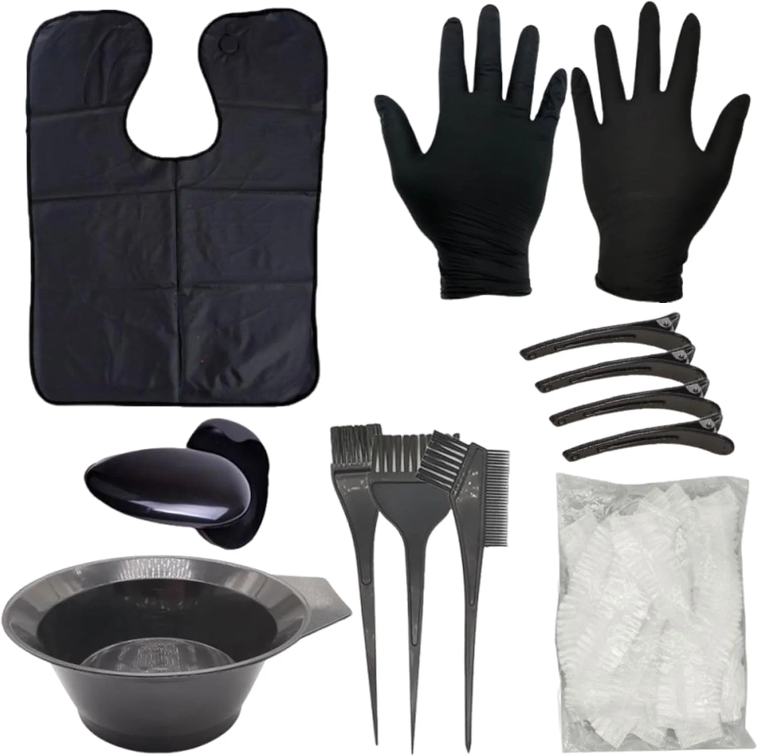 کیت رنگ مو | ابزارهای حرفه ای رنگ کردن مو | کیت رنگ حرفه ای برای سالن، دکلره، پوشش موهای سفید، ابرو، خانه، هایلایت