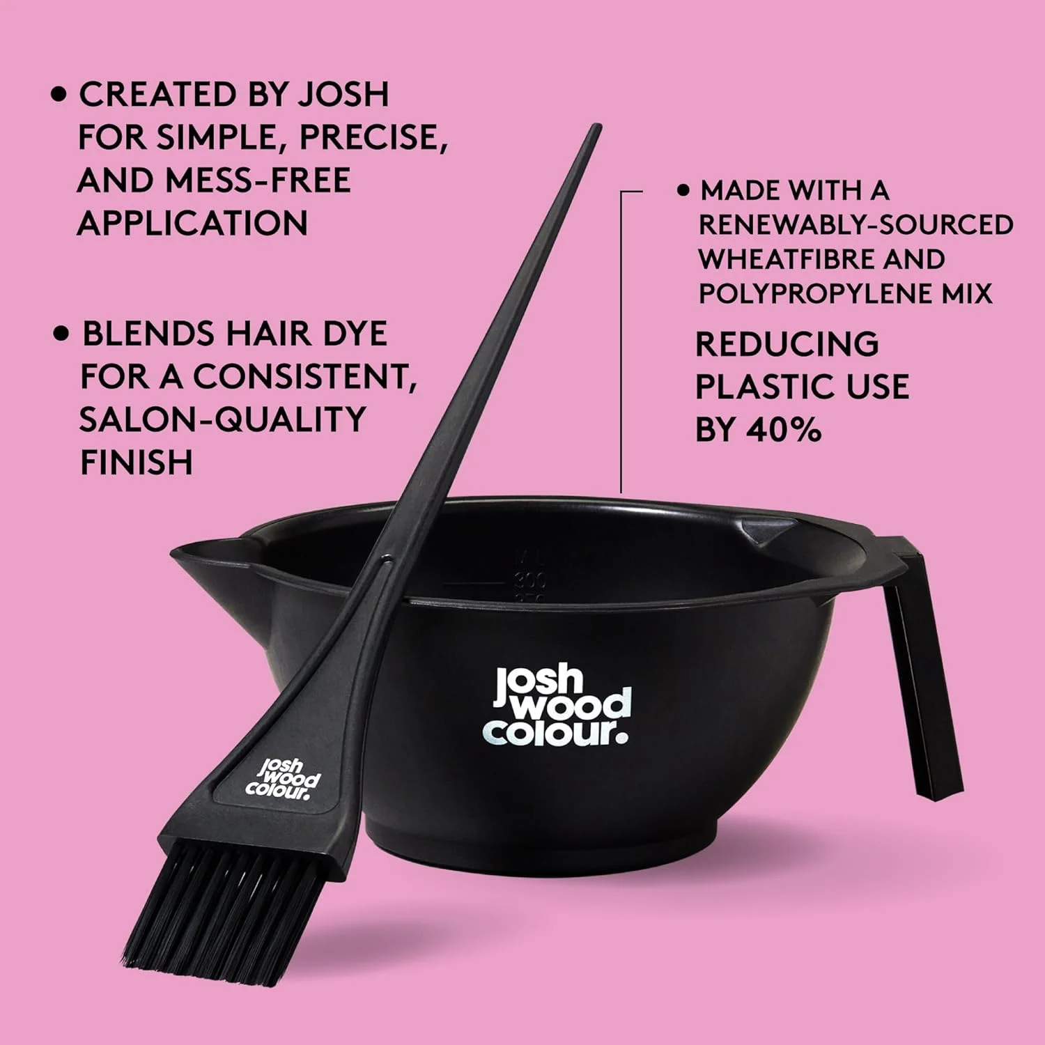 مجموعه کاسه و برس رنگ مو جاش وود، مجموعه ابزار رنگ آمیزی مو، مجموعه برس اپلیکاتور رنگ مو، کاسه مخلوط رنگ و برس اپلیکاتور