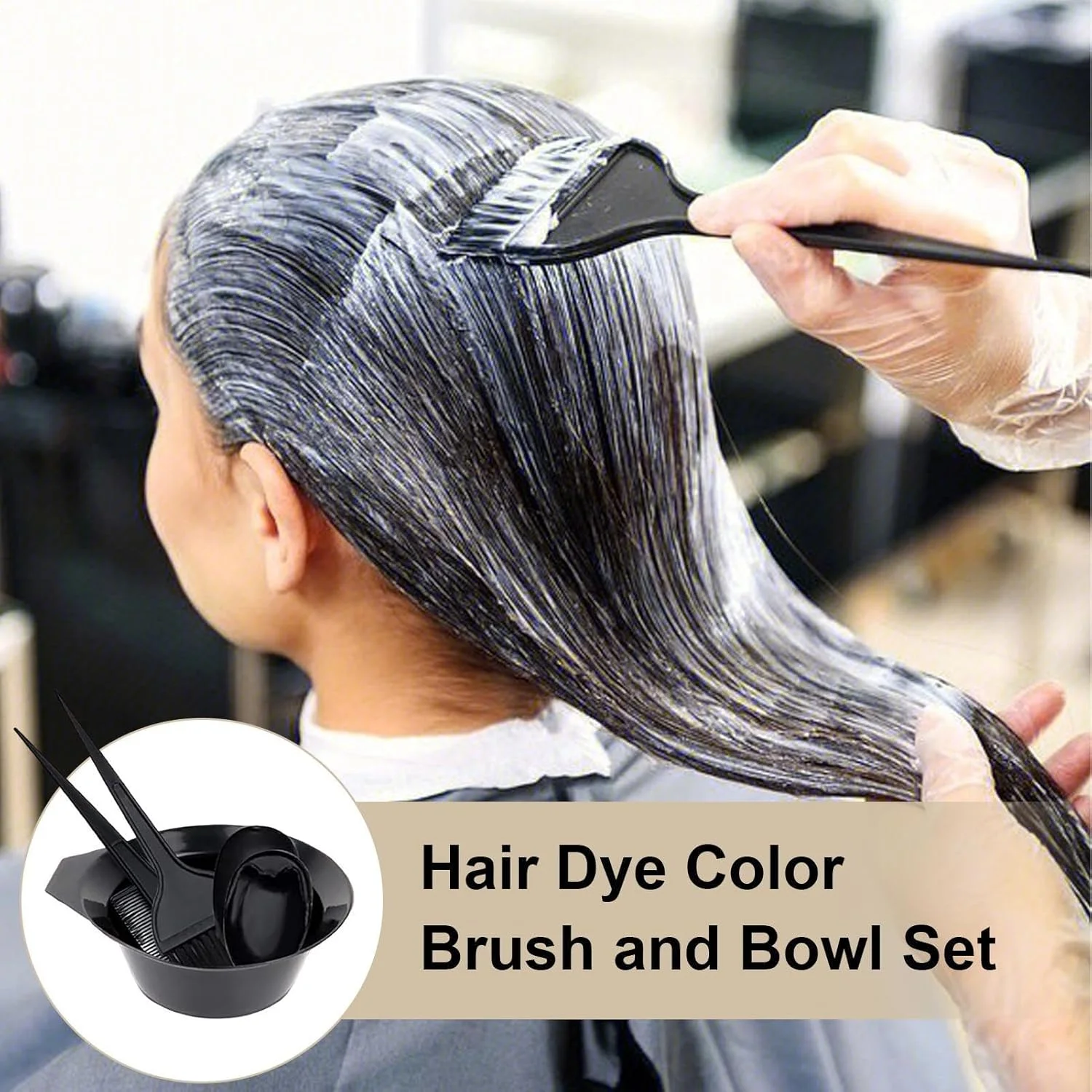 کیت رنگ مو، ابزار هایلایت مو در خانه، کیت رنگ حرفه ای برای سالن، دکلره، پوشش موهای سفید، ابرو، خانه، هایلایت