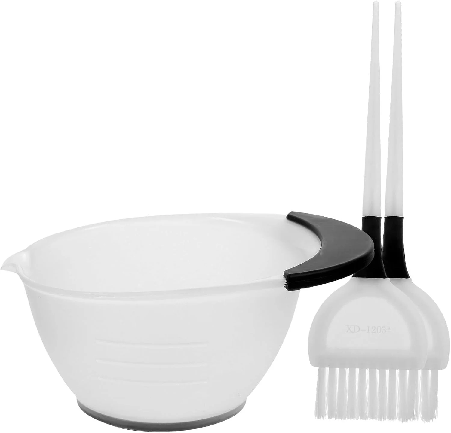 ست کاسه و برس رنگ مو KASTWAVE شامل 1 عدد کاسه ترکیب ABS سفید با 2 عدد برس رنگ تصادفی، کیت رنگ موی حرفه ای سالن/خانگی