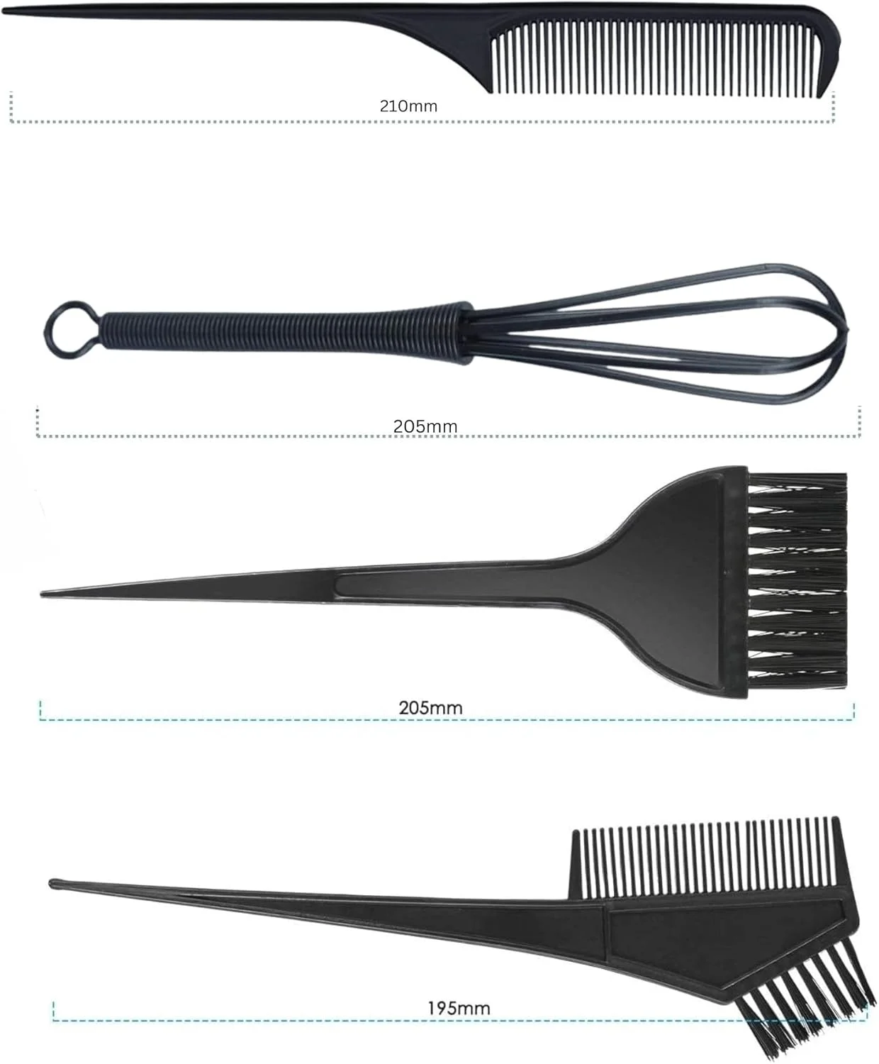 ست رنگ مو 6 تکه سیمبا مال™، شامل برس، شانه، کلاه سر و گوش، دستکش، کاسه مخلوط کردن و گیره مو، بهترین ابزار برای رنگ کردن مو و آرایشگری ست رنگ مو 6 تکه سیمبا مال™، شامل برس، شانه، کلاه سر و گوش، دستکش، کاسه مخلوط کردن و گیره مو، بهترین ابزار برای رنگ کردن مو و آرایشگری