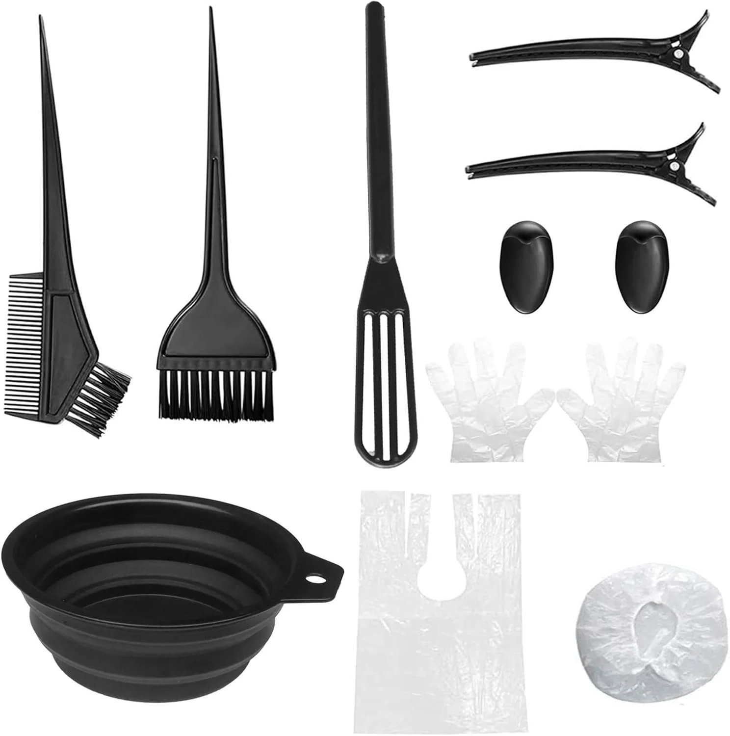 مجموعه کاسه و برس رنگ مو THINTON شامل 13 قطعه، کیت ابزار رنگ کردن و دکلره مو برای سالن های زیبایی خانگی، برس رنگ، کاسه مخلوط کردن، شانه هایلایت، پوشش گوش، شال، دستکش، گیره های آرایشگری مجموعه کاسه و برس رنگ مو THINTON شامل 13 قطعه، کیت ابزار رنگ کردن و دکلره مو برای سالن های زیبایی خانگی، برس رنگ، کاسه مخلوط کردن، شانه هایلایت، پوشش گوش، شال، دستکش، گیره های آرایشگری