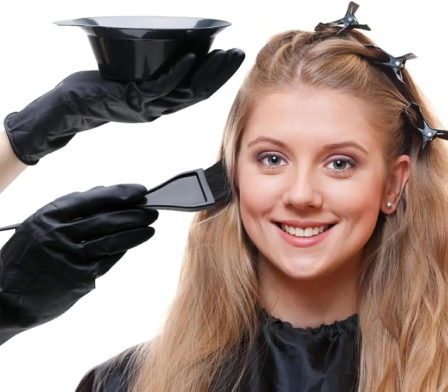 مجموعه 4 عددی کاسه رنگ، برس و شانه رنگ مو VIO. کیت ابزار کاسه رنگ برای رنگ کردن مو