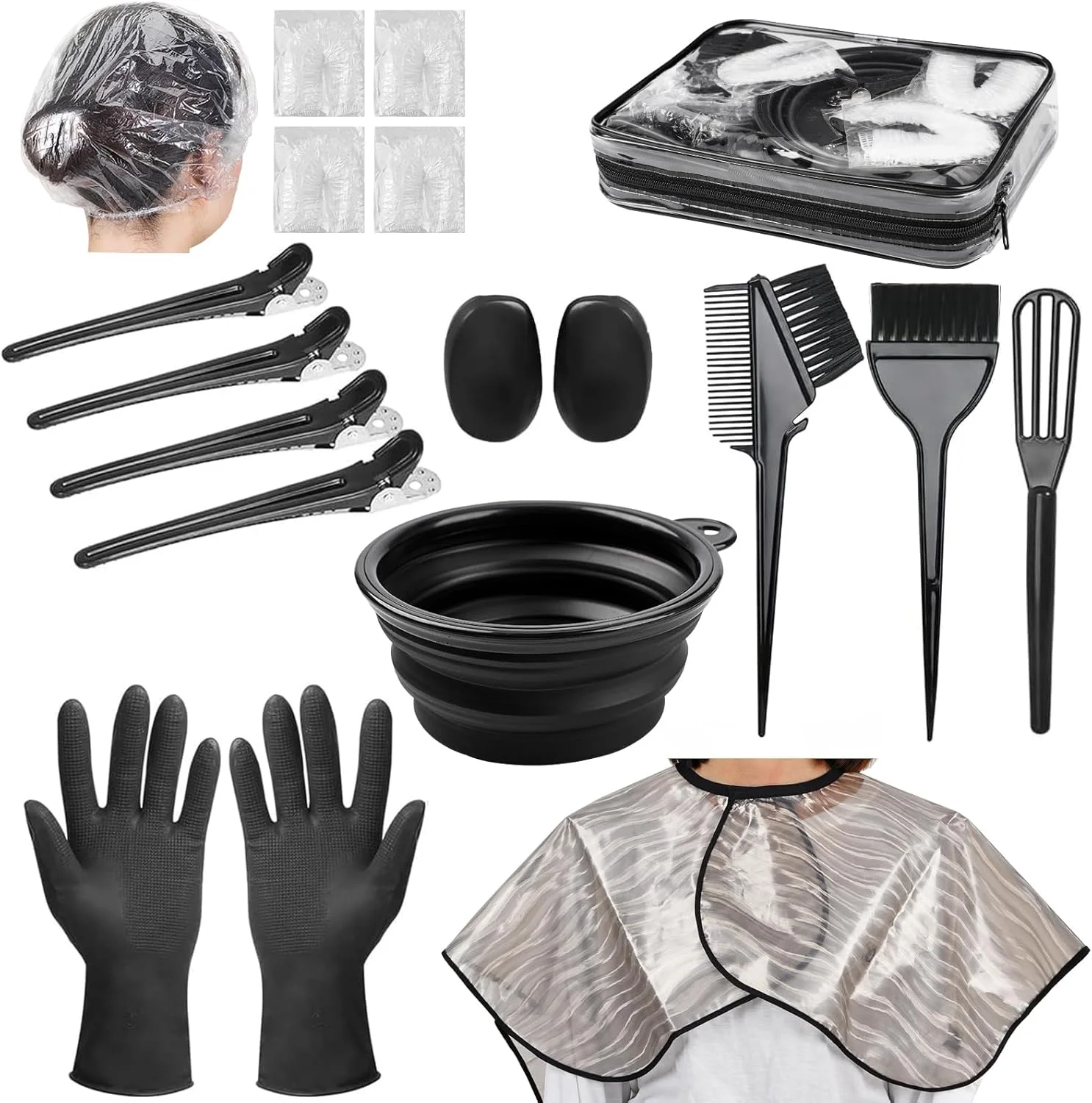 کیت رنگ موی حرفه ای سالنی Xarchy، کیت رنگ آمیزی مو 19 تکه با ابزارهای ضروری برای استفاده در سالن و منزل کیت رنگ موی حرفه ای سالنی Xarchy، کیت رنگ آمیزی مو 19 تکه با ابزارهای ضروری برای استفاده در سالن و منزل