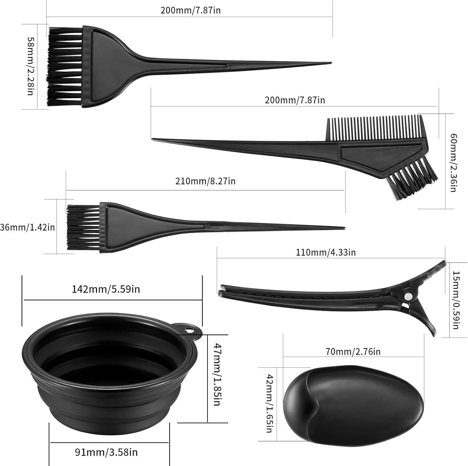 مجموعه 22 عددی برس رنگ مو VARHHUXHA، ست رنگ مو، لوازم جانبی رنگ مو، شامل برس رنگ آمیزی، کاسه رنگ مو، دستکش، پوشش گوش، شانه برس، برای سالن DIY مجموعه 22 عددی برس رنگ مو VARHHUXHA، ست رنگ مو، لوازم جانبی رنگ مو، شامل برس رنگ آمیزی، کاسه رنگ مو، دستکش، پوشش گوش، شانه برس، برای سالن DIY