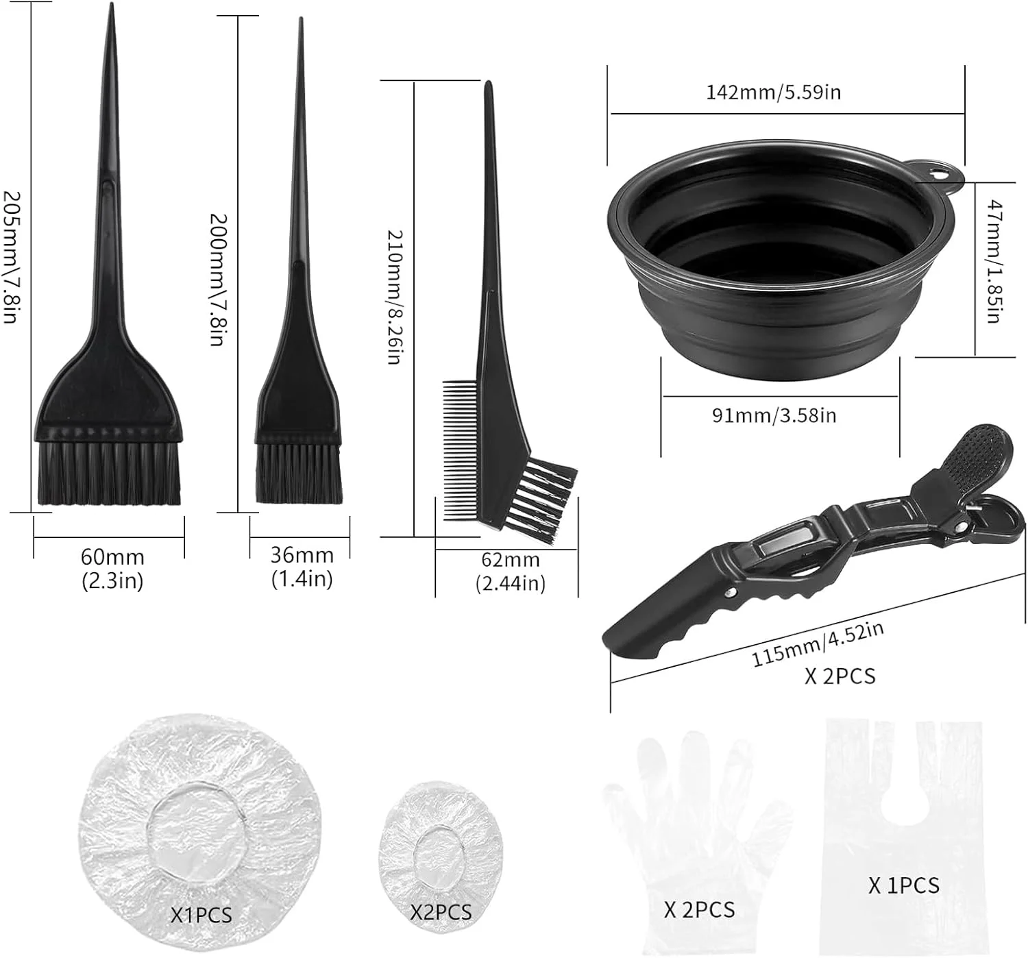 مجموعه رنگ مو 10 تکه VARHHUXHA، کیت رنگ آمیزی مو، کیت ابزار رنگ و دکلره مو سالن زیبایی DIY، شامل برس رنگ مو، کاسه مخلوط کردن رنگ مو، پوشش گوش، شال، دستکش، گیره مو مجموعه رنگ مو 10 تکه VARHHUXHA، کیت رنگ آمیزی مو، کیت ابزار رنگ و دکلره مو سالن زیبایی DIY، شامل برس رنگ مو، کاسه مخلوط کردن رنگ مو، پوشش گوش، شال، دستکش، گیره مو