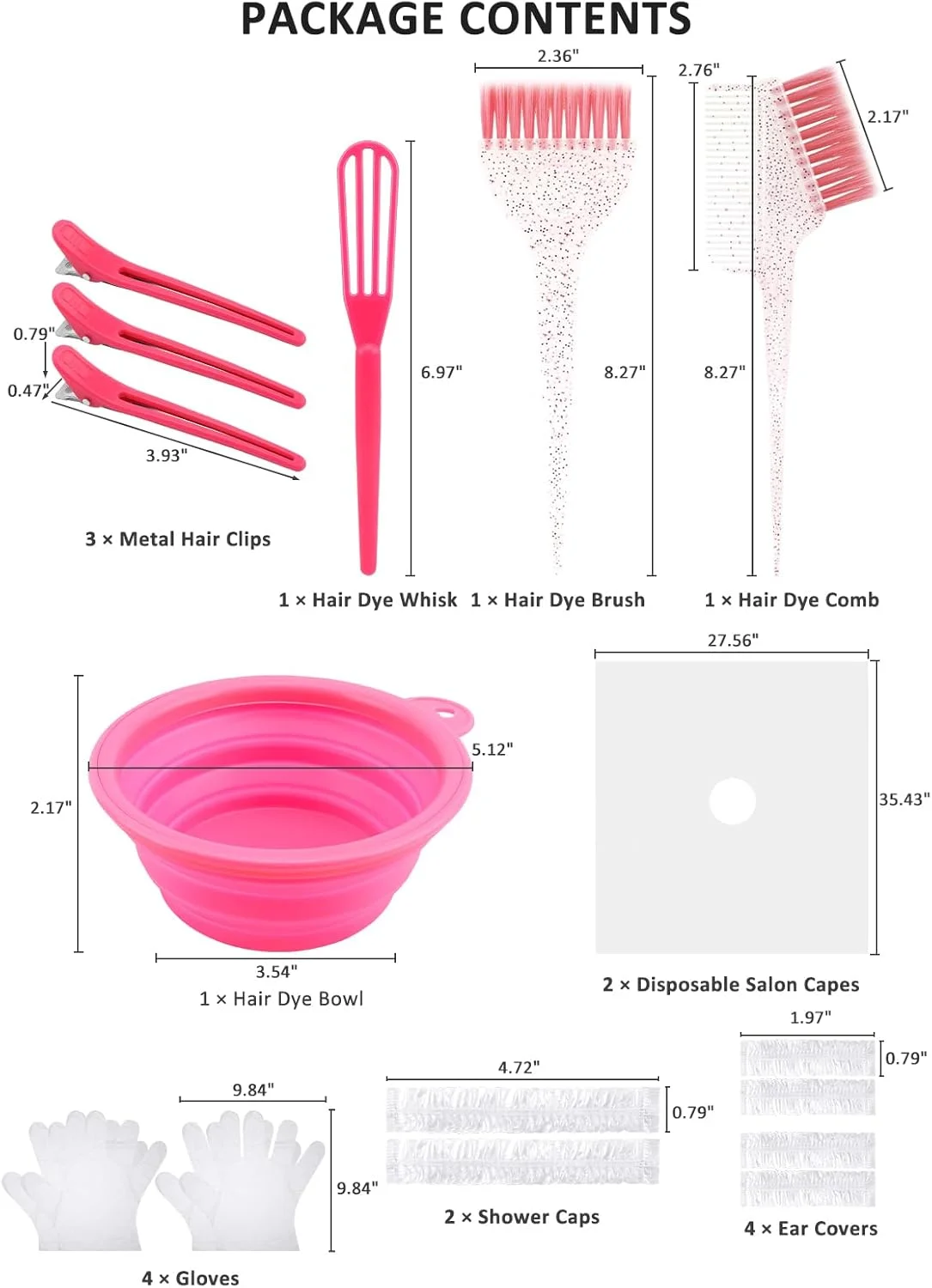 ست رنگ و دکلره مو YOOVR شامل 19 قطعه، برس رنگ مو، کاسه، همزن، گیره مو و لوازم محافظتی، مناسب برای دکلره، رنگ و هایلایت مو، لوازم ضروری سالن برای خانم ها و آرایشگران ست رنگ و دکلره مو YOOVR شامل 19 قطعه، برس رنگ مو، کاسه، همزن، گیره مو و لوازم محافظتی، مناسب برای دکلره، رنگ و هایلایت مو، لوازم ضروری سالن برای خانم ها و آرایشگران