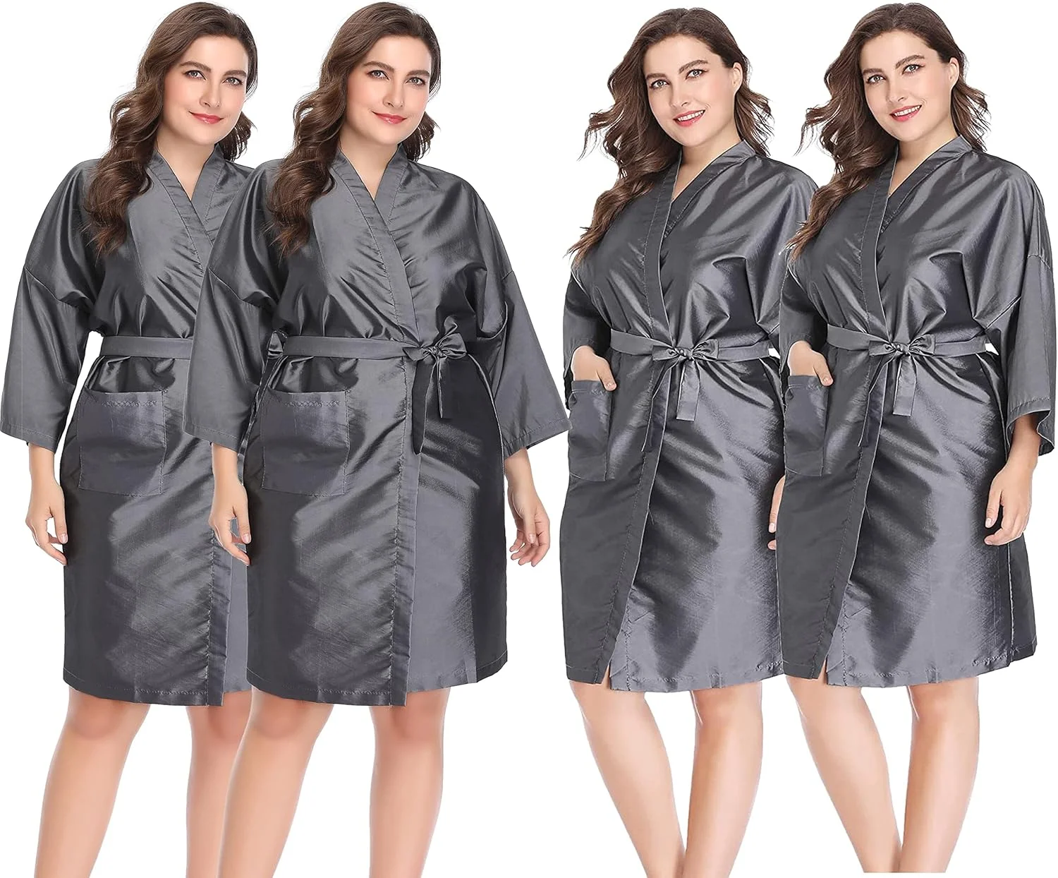 روپوش کیمونویی مشتری سالن پرفایر، بسته 4 عددی، پیشبند آرایشگری برای آرایشگر، مناسب برای اصلاح و رنگ کردن مو روپوش کیمونویی مشتری سالن پرفایر، بسته 4 عددی، پیشبند آرایشگری برای آرایشگر، مناسب برای اصلاح و رنگ کردن مو