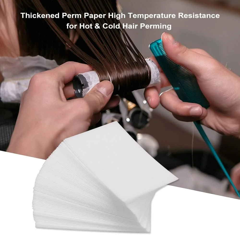 کاغذ فر ضخیم رنگ موی سالن، مقاوم در برابر حرارت بالا، دستمال آرایشگری برای فر موی گرم و سرد