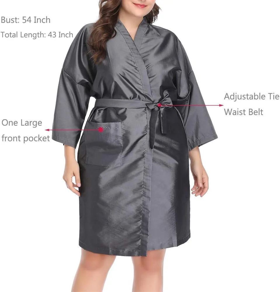 روپوش کیمونویی مشتری سالن پرفایر، بسته 4 عددی، پیشبند آرایشگری برای آرایشگر، مناسب برای اصلاح و رنگ کردن مو روپوش کیمونویی مشتری سالن پرفایر، بسته 4 عددی، پیشبند آرایشگری برای آرایشگر، مناسب برای اصلاح و رنگ کردن مو