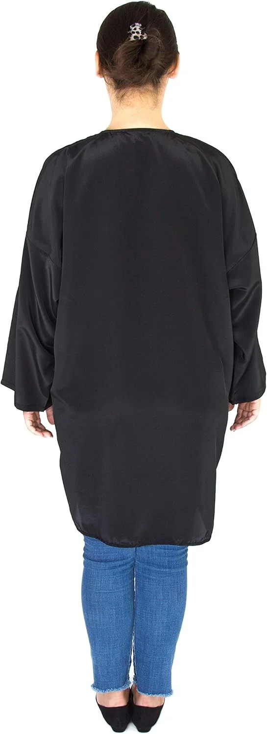 روپوش کیمونو آرایشگاه - روپوش مشکی سبک وزن پلی استر - روپوش اصلاح مو - روپوش آرایشگر، مشکی - سایز ایکس لارج، XL روپوش کیمونو آرایشگاه - روپوش مشکی سبک وزن پلی استر - روپوش اصلاح مو - روپوش آرایشگر، مشکی - سایز ایکس لارج، XL