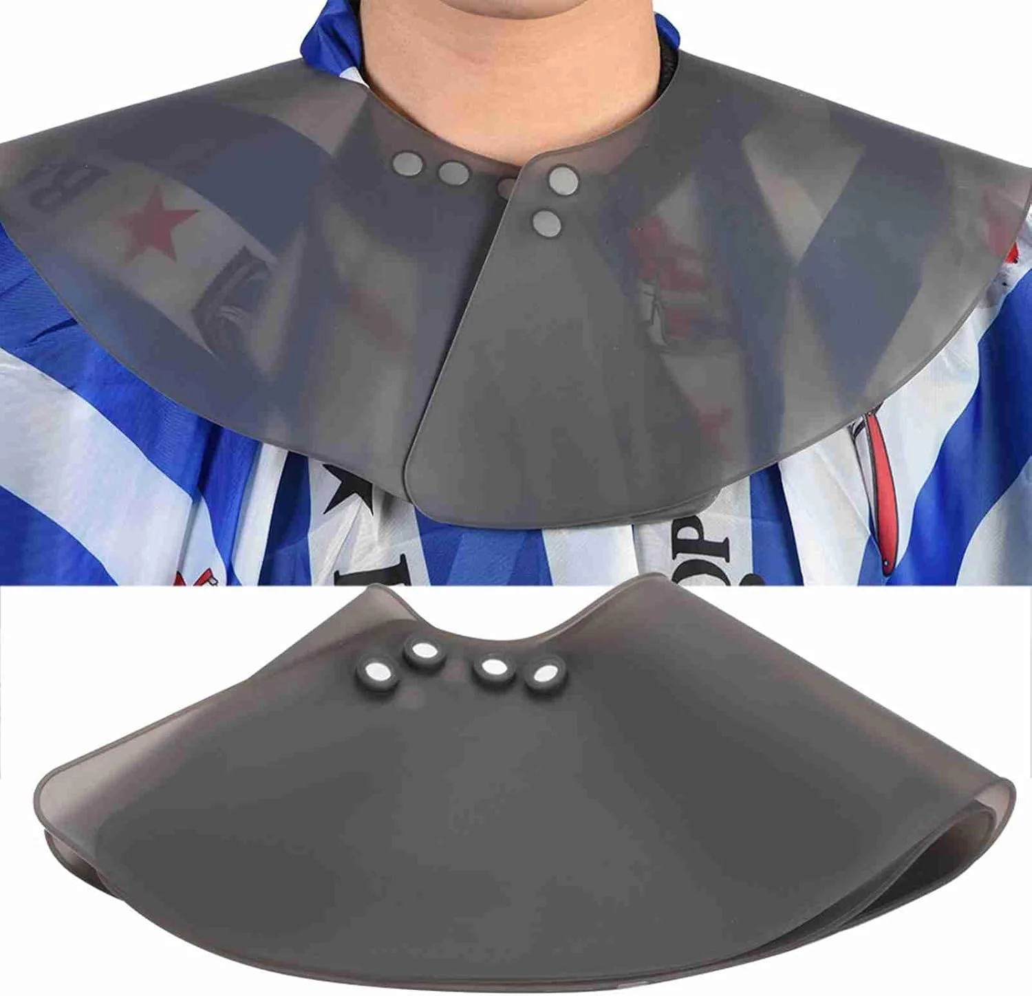 شال گردن نرم سالن آرایش مو با طراحی گیره مغناطیسی، پد سیلیکونی رنگ مو، شنل گردن اصلاح مو، خاکستری قرمز، سایز قابل حمل شال گردن نرم سالن آرایش مو با طراحی گیره مغناطیسی، پد سیلیکونی رنگ مو، شنل گردن اصلاح مو، خاکستری قرمز، سایز قابل حمل