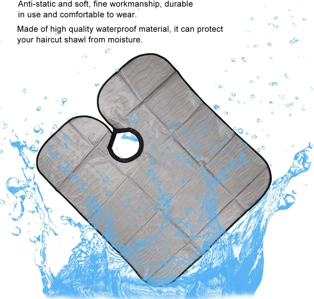 شال کوتاهی موی خاکستری شیک برای رنگ کردن مو، شنل آرایشگری ضد الکتریسیته ساکن با ظرافت بالا، برای استفاده شخصی در سالن زیبایی (خاکستری) شال کوتاهی موی خاکستری شیک برای رنگ کردن مو، شنل آرایشگری ضد الکتریسیته ساکن با ظرافت بالا، برای استفاده شخصی در سالن زیبایی (خاکستری)