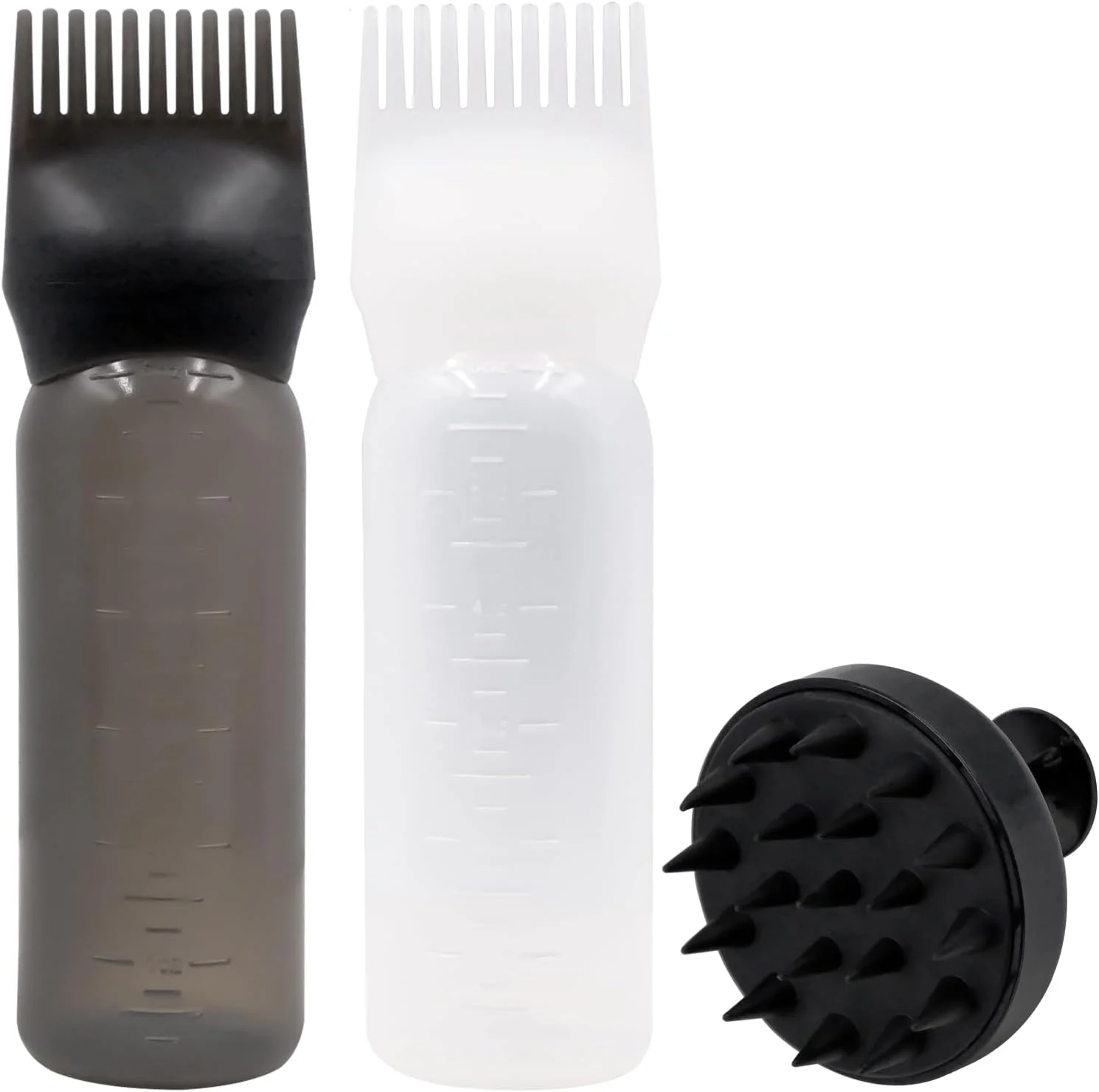 بطری اپلیکاتور شانه ریشه مو Inheming، اپلیکاتور روغن رنگ مو پلاستیکی، بطری اسپری مداوم 300 میلی لیتری، برس شامپو ماساژور پوست سر