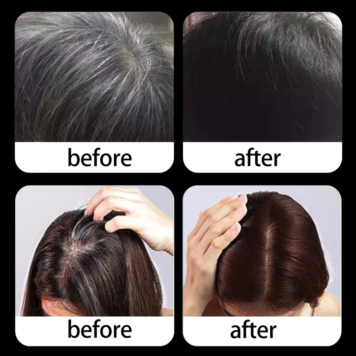 شانه رنگ مو ضد آب و ضد تعریق، شانه رنگ مو ایمن و راحت، اپلیکاتور شانه رنگ مو - استیک رنگ مو برای آقایان و خانم ها، استیک قابل حمل برای پوشاندن ریشه مو (رنگ قهوه ای)