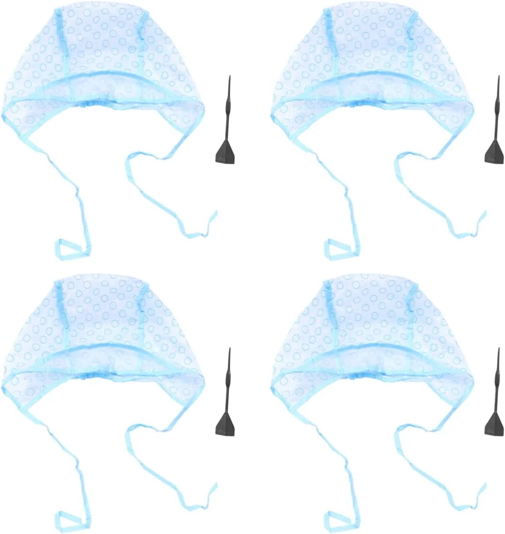 کلاه رنگ مو ZXFSY یکبار مصرف با قلاب، کلاه انعطاف پذیر برای هایلایت مو، مناسب برای آرایشگاه، 4 عدد