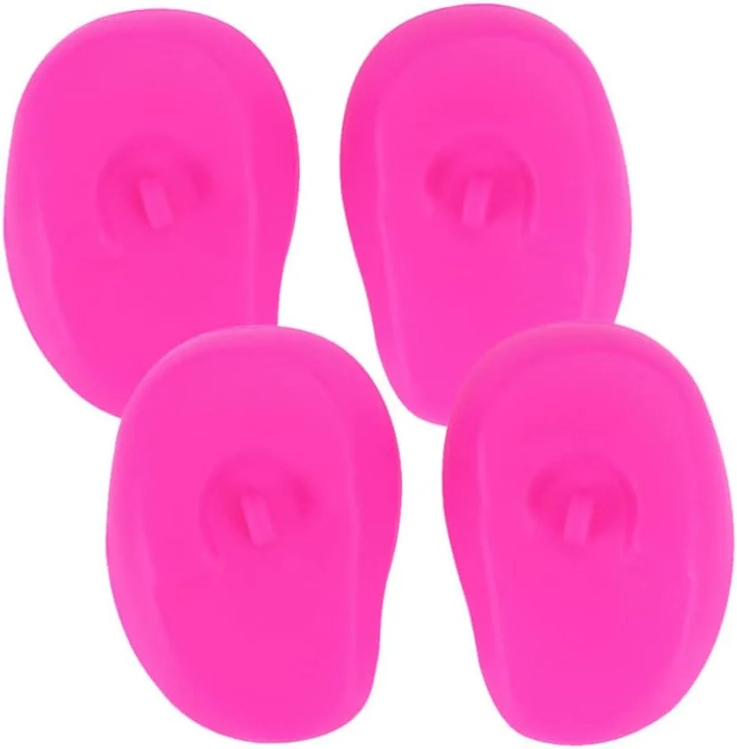 روکش گوش سیلیکونی، کلاهک محافظ گوش برای رنگ کردن مو، روکش گوش رنگ موی دوش، محافظ گوش ضد آب برای رنگ کردن، دوش گرفتن، هنر حمام 1 جفت (صورتی)، محافظ گوش