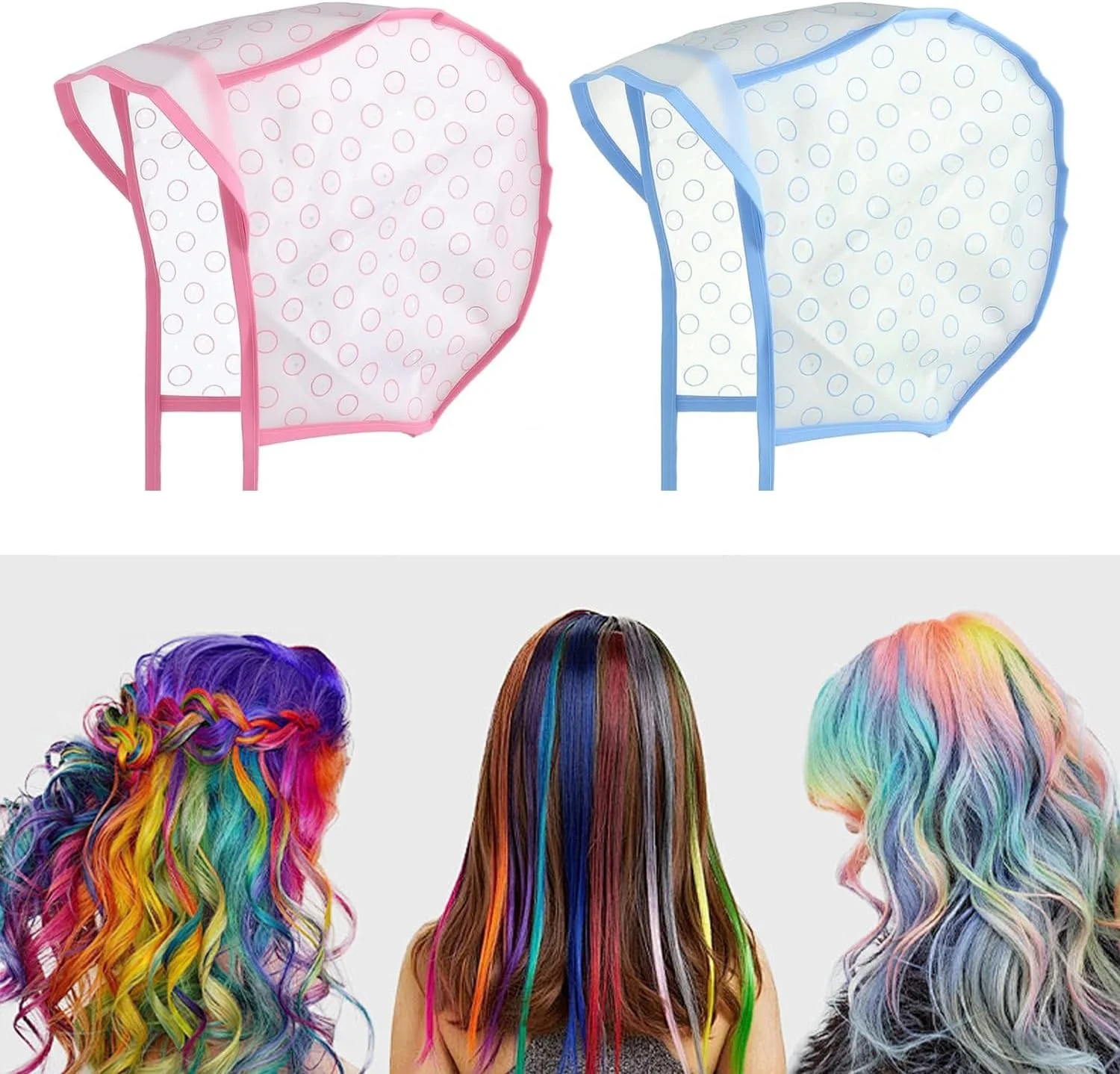 کلاه مش مو با قلاب های پلاستیکی، برس رنگ مو، کلاه مش، کلاه رنگ مو، کلاه مش برای رنگ کردن مو در خانه و سالن، بسته 7 عددی کلاه مش مو با قلاب های پلاستیکی، برس رنگ مو، کلاه مش، کلاه رنگ مو، کلاه مش برای رنگ کردن مو در خانه و سالن، بسته 7 عددی