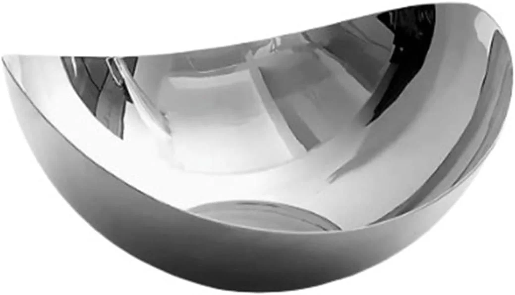 بشقاب میوه سالاد JUNCHENG1008، کاسه میوه استیل ضد زنگ، کاسه مخلوط کن تزئینی با شکل نامنظم برای کاسه های سالاد میوه (متوسط)