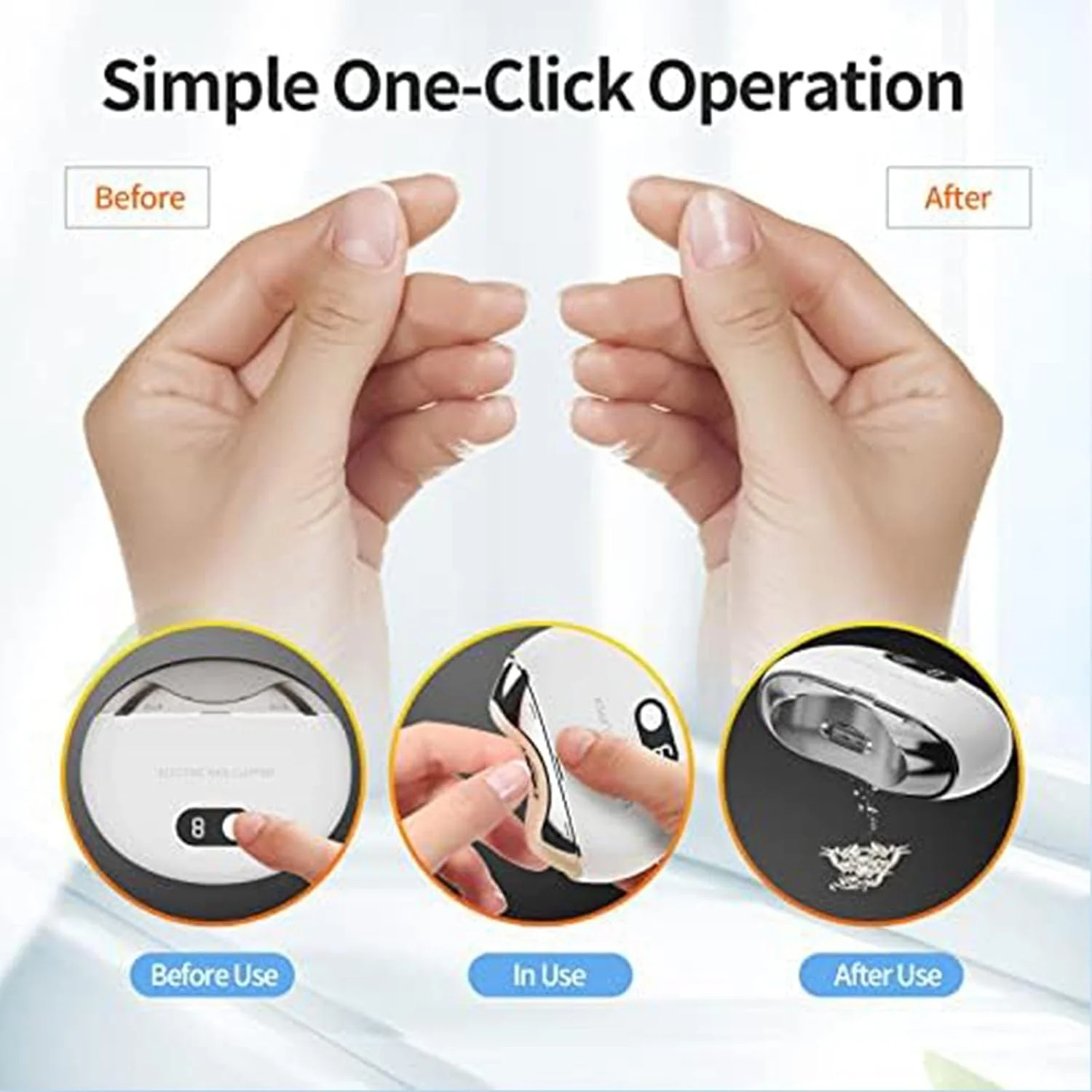 ناخن گیر برقی اتوماتیک VIQUTRG، با صفحه نمایش دیجیتال LCD، ناخن گیر ایمن، دارای محفظه نگهداری خرده ناخن، ناخن گیر بزرگ ارگونومیک، مناسب برای کودکان، بزرگسالان و سالمندان، سفید ناخن گیر برقی اتوماتیک VIQUTRG، با صفحه نمایش دیجیتال LCD، ناخن گیر ایمن، دارای محفظه نگهداری خرده ناخن، ناخن گیر بزرگ ارگونومیک، مناسب برای کودکان، بزرگسالان و سالمندان، سفید