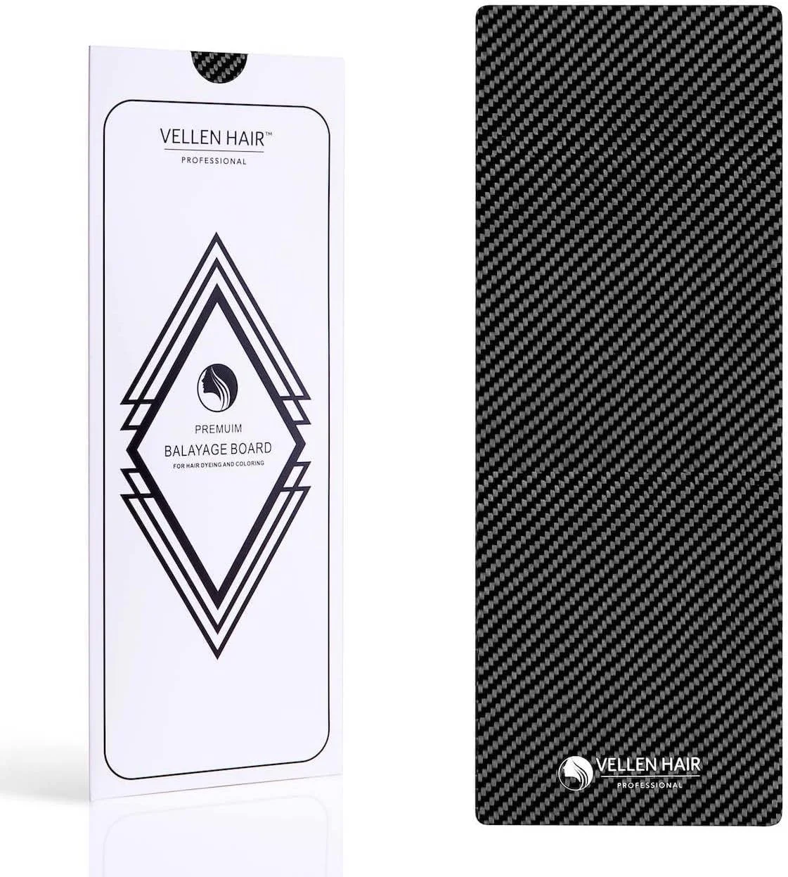 برد بالیاژ/فویل حرفه ای مو ولن، از جنس فیبر کربن، فوق العاده سبک (مشکی، 13cm x 42cm)