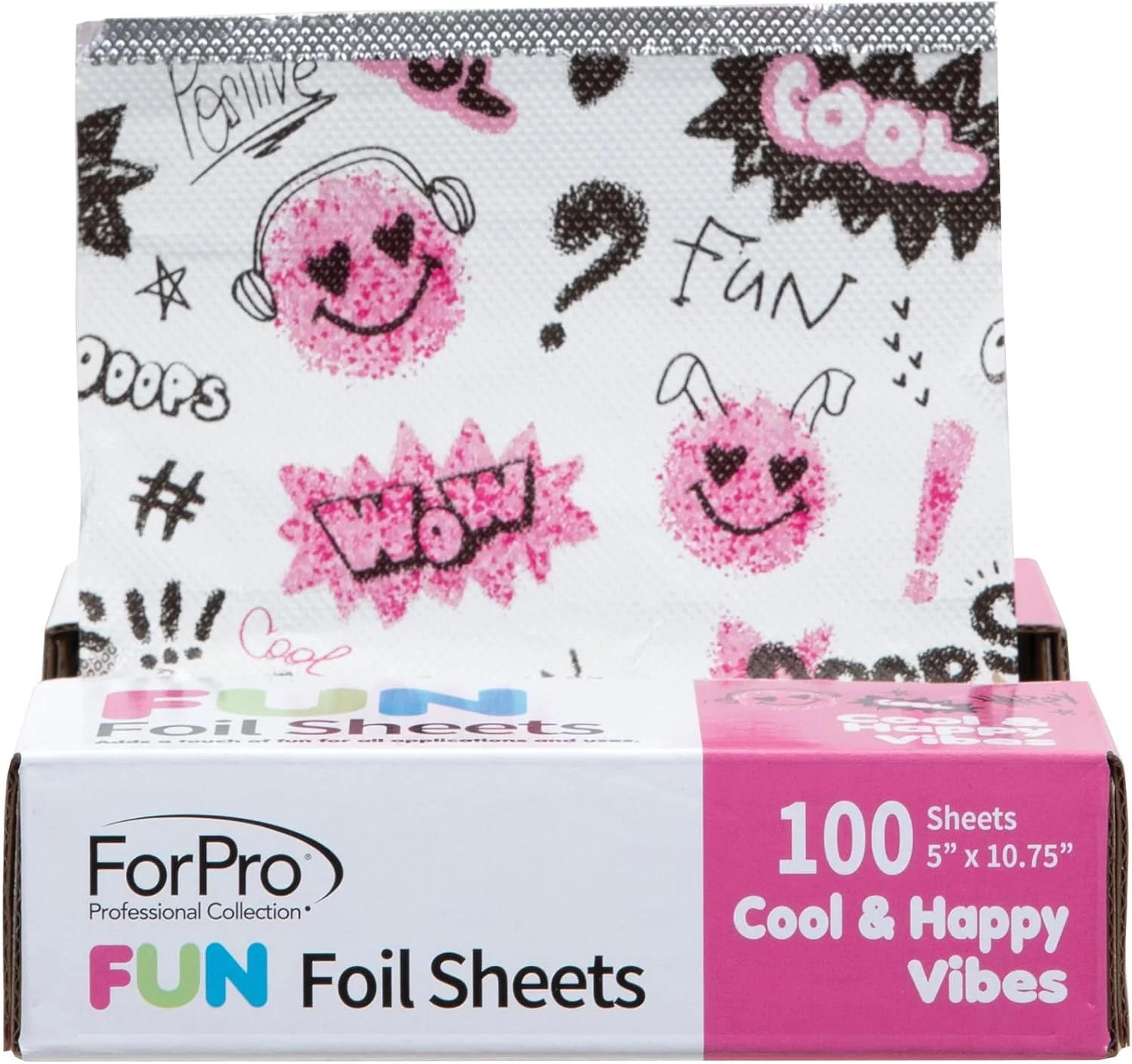 برگه های فویل آلومینیومی طرح دار فورپرو، فویل آلومینیومی، پخش کننده فویل پاپ آپ، فویل مو برای رنگ کردن و هایلایت، مناسب برای مواد غذایی، 5 اینچ عرض × 10.75 اینچ طول، 100 عدد