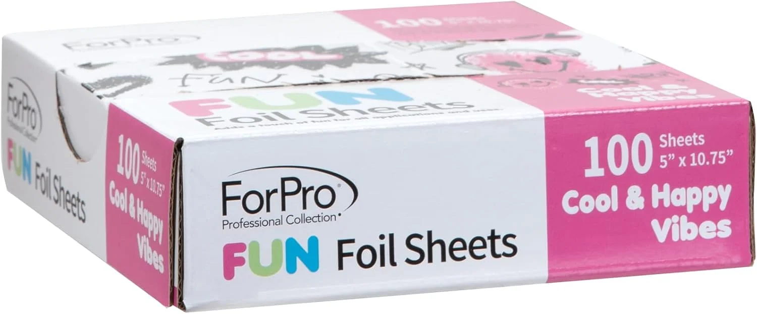 برگه های فویل آلومینیومی طرح دار فورپرو، فویل آلومینیومی، پخش کننده فویل پاپ آپ، فویل مو برای رنگ کردن و هایلایت، مناسب برای مواد غذایی، 5 اینچ عرض × 10.75 اینچ طول، 100 عدد