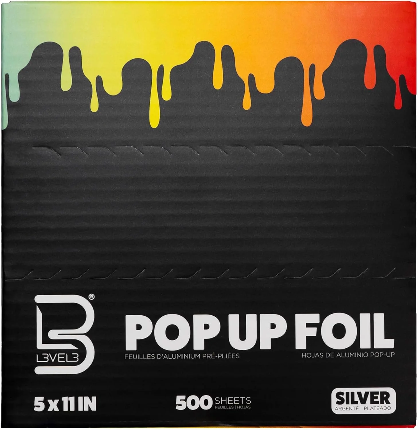 فویل پاپ آپ لول 3 - رنگ آمیزی آسان مو - چسبندگی ایمن - 12.7 سانتی متر در 27.3 سانتی متر - 500 برگه آلومینیومی