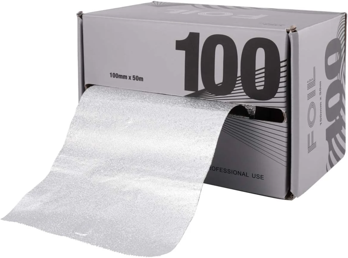 رول فویل رنگ مو، فویل هایلایت، ورق فویل فر مو سالنی، فویل قلع هایلایت برای آرایشگاه 500x10x7.5 سانتی متر