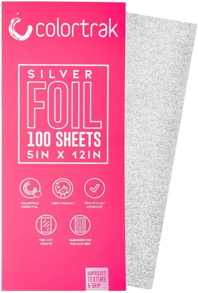 فویل رنگ مو منقوش Colortrak، فوق العاده بلند 16 اینچی، نقره ای، 200 عدد
