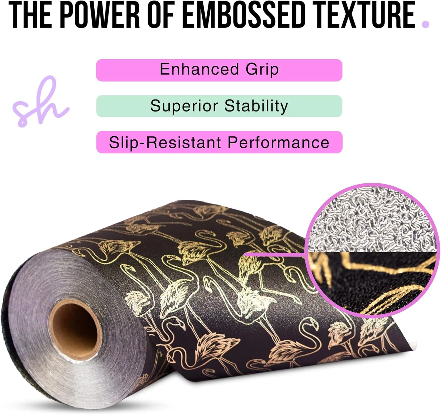 فویل اکسترا واید لوکس مو Simply Hair - 12.7 سانتی متر x 100 متر، مناسب هایلایت و بالیاژ حرفه ای، طرح فلامینگو برجسته، دارای کاتر داخلی - مشکی و طلایی، فویل آرایشی با کیفیت سالن