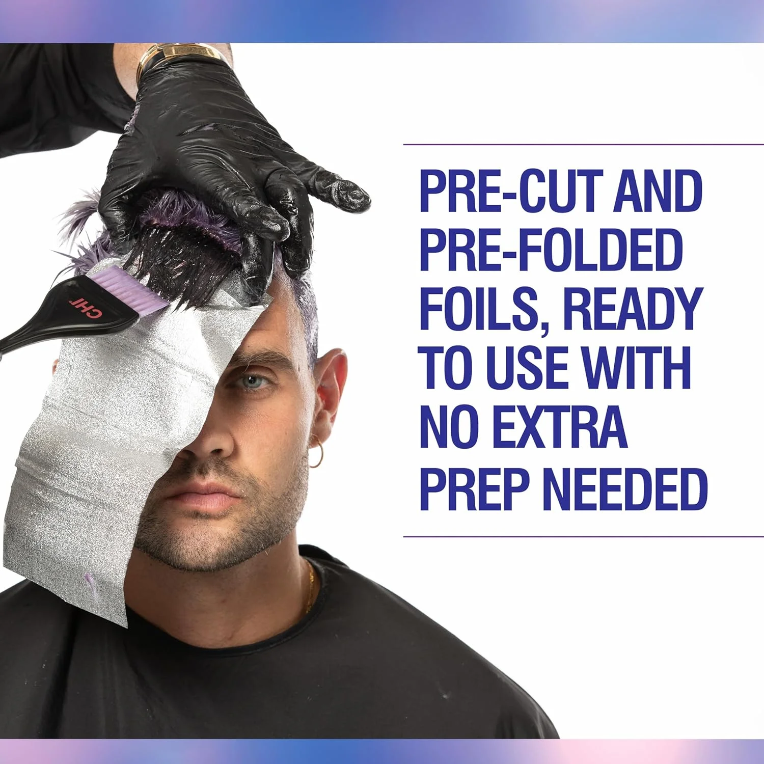 فویل های از پیش برش خورده و آماده مصرف CHI، راه حل نهایی برای استفاده آسان و بی نقص از فویل مو، 400 عدد، نقره ای کلاسیک