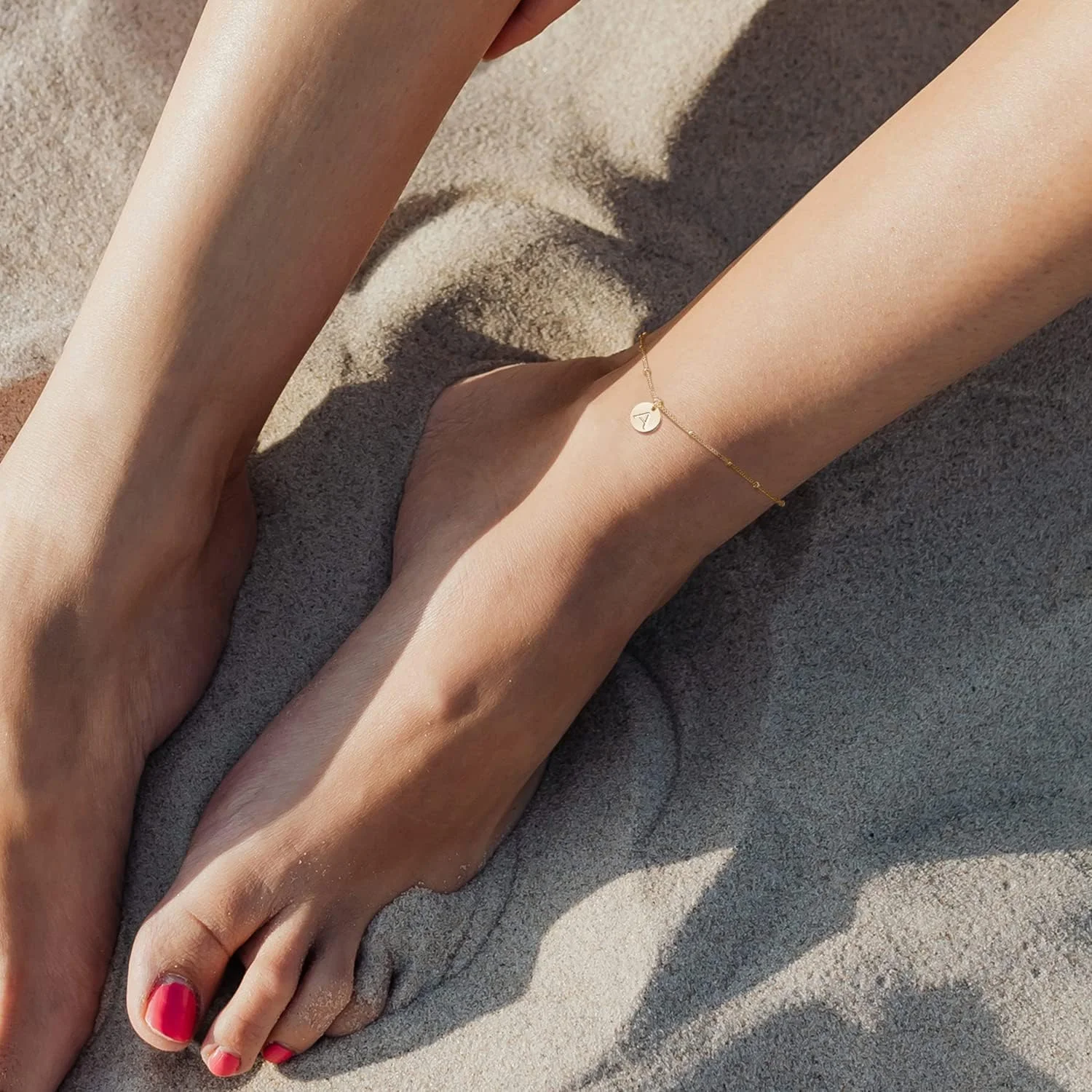 خلخال مهره ای طلایی ظریف MEVECCO برای زنان، دستبند خلخال اولیه، زنجیر پای دیسکی ساحلی بوهمی روکش طلا، هدیه جواهرات زنانه