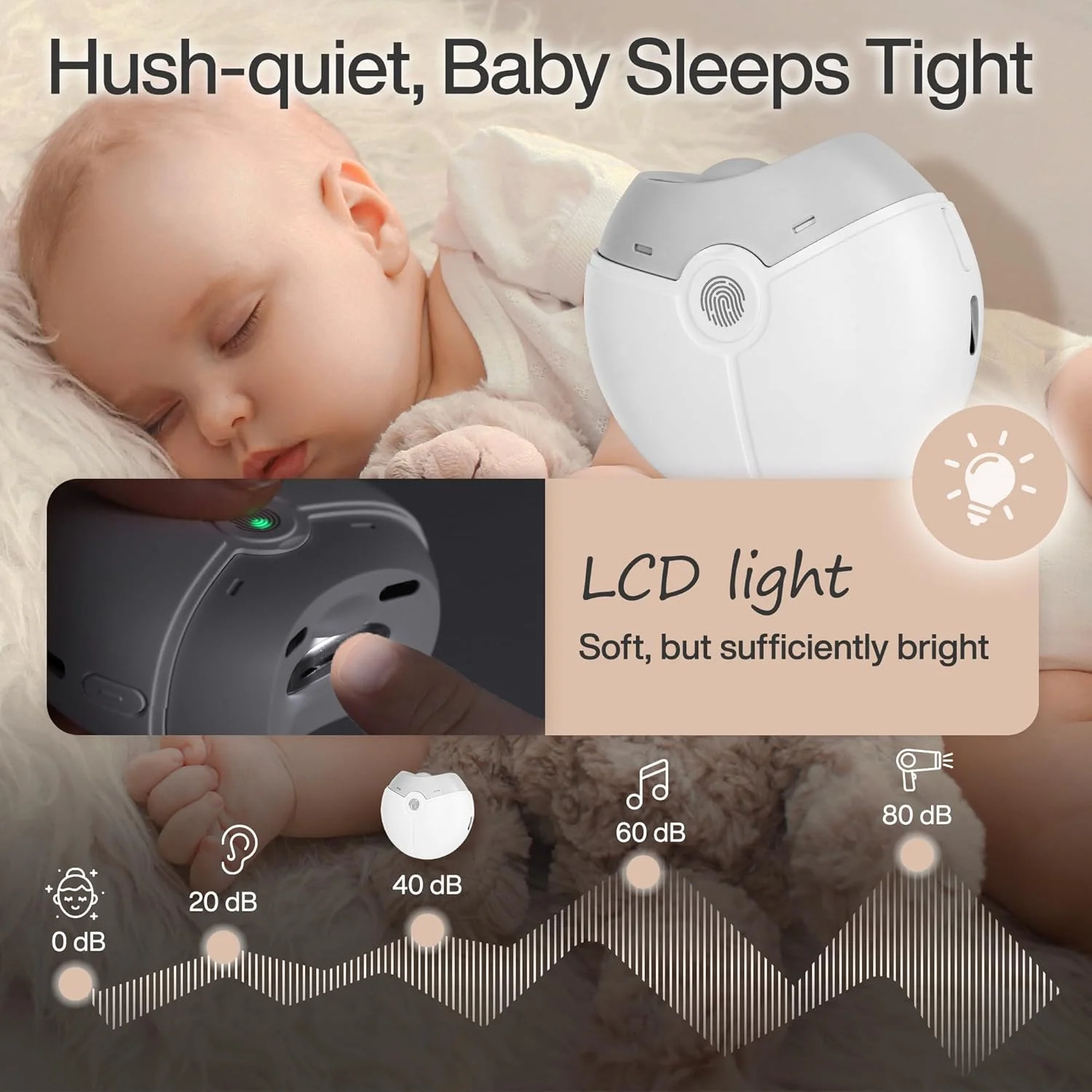 ناخن گیر و سوهان برقی اتوماتیک 2 در 1 با محفظه نگهداری ناخن، پولیشر ناخن بی صدا، قابل شارژ، با نور LED ایمن برای نوزاد، کودک، بزرگسال، سالمند و مراقبان