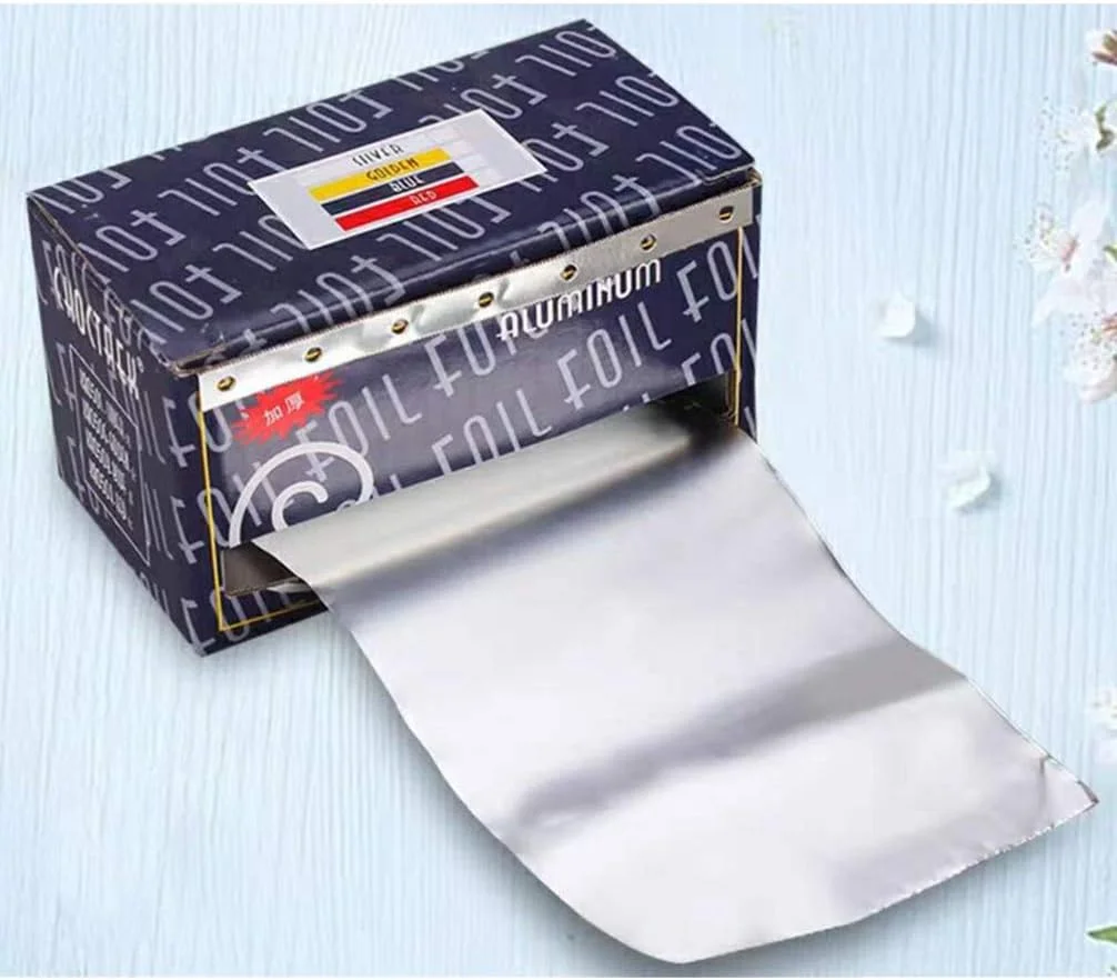 لوروز 1 رول فویل های پاپ آپ یکبار مصرف ورقه های فویل آلومینیومی قلع ابزار مدلینگ آرایشگری رنگ موی فر حرفه ای برای سالن مو