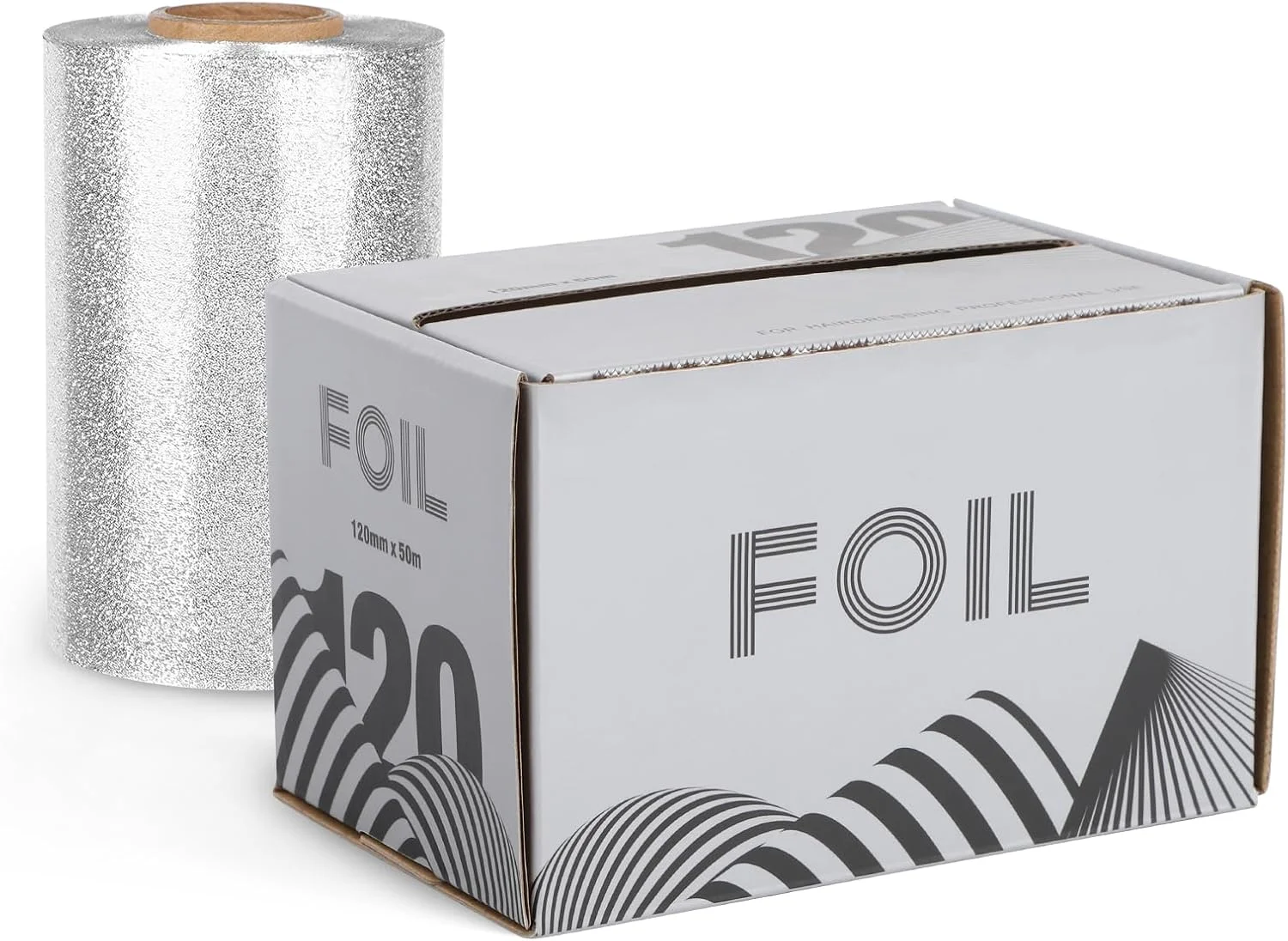 رول فویل آلومینیومی طرح دار Segbeauty طول 50 متر، فویل موی نقره ای برای هایلایت، ابزار رنگ مو مقاوم در برابر حرارت سالن برای رنگ کردن، هایلایت و دکلره موی بانوان