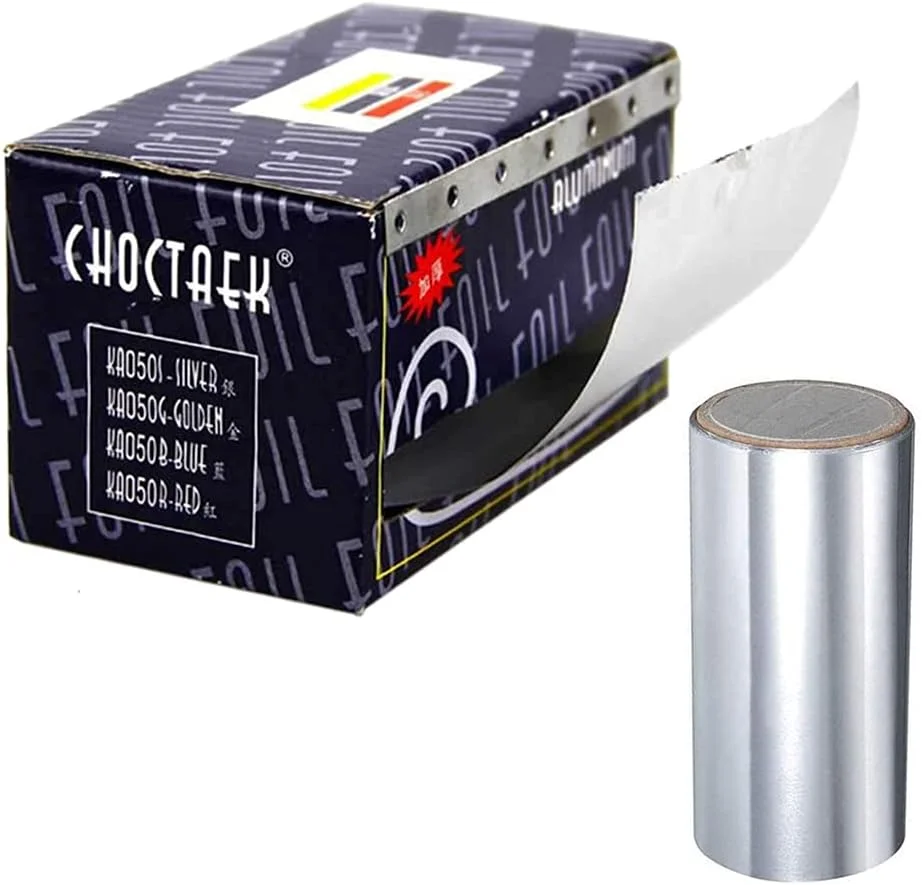 NA 1 رول فویل ورقه ای فویل مو نقره ای برای رنگ کردن مو سالن DIY ابزار هایلایت مو