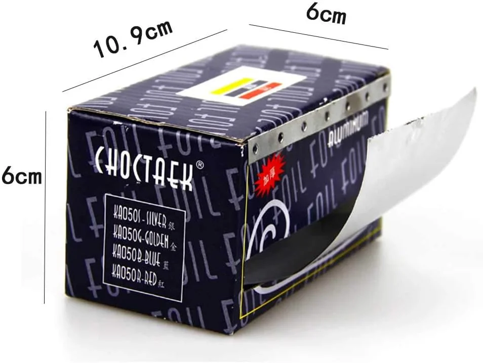 NA 1 رول فویل ورقه ای فویل مو نقره ای برای رنگ کردن مو سالن DIY ابزار هایلایت مو