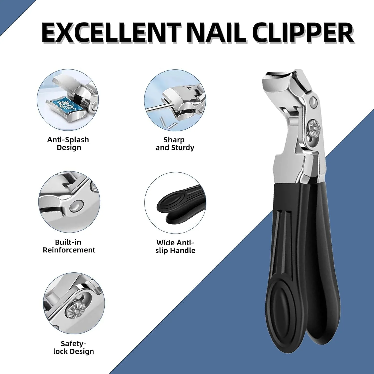 ناخن گیر برای ناخن های ضخیم، ست ناخن گیر با دهانه پهن، ناخن گیر ناخن انگشتان دست و پا، سوهان ناخن، ناخن گیر استیل ضد زنگ سنگین برای سالمندان، مردان و زنان ناخن گیر برای ناخن های ضخیم، ست ناخن گیر با دهانه پهن، ناخن گیر ناخن انگشتان دست و پا، سوهان ناخن، ناخن گیر استیل ضد زنگ سنگین برای سالمندان، مردان و زنان