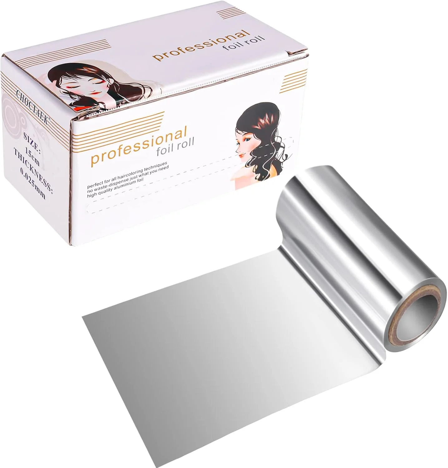 فویامپ 1 بسته فویل مو نقره ای 30 متری، فویل آلومینیومی نقره ای برای هایلایت و رنگ کردن مو، رول فویل مو با عرض 10/12/15 سانتی متر، ابزار مدلینگ سالن آرایشگری