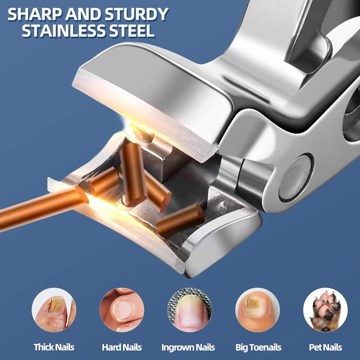ناخن گیر برای ناخن های ضخیم، ست ناخن گیر با دهانه پهن، ناخن گیر ناخن انگشتان دست و پا، سوهان ناخن، ناخن گیر استیل ضد زنگ سنگین برای سالمندان، مردان و زنان ناخن گیر برای ناخن های ضخیم، ست ناخن گیر با دهانه پهن، ناخن گیر ناخن انگشتان دست و پا، سوهان ناخن، ناخن گیر استیل ضد زنگ سنگین برای سالمندان، مردان و زنان