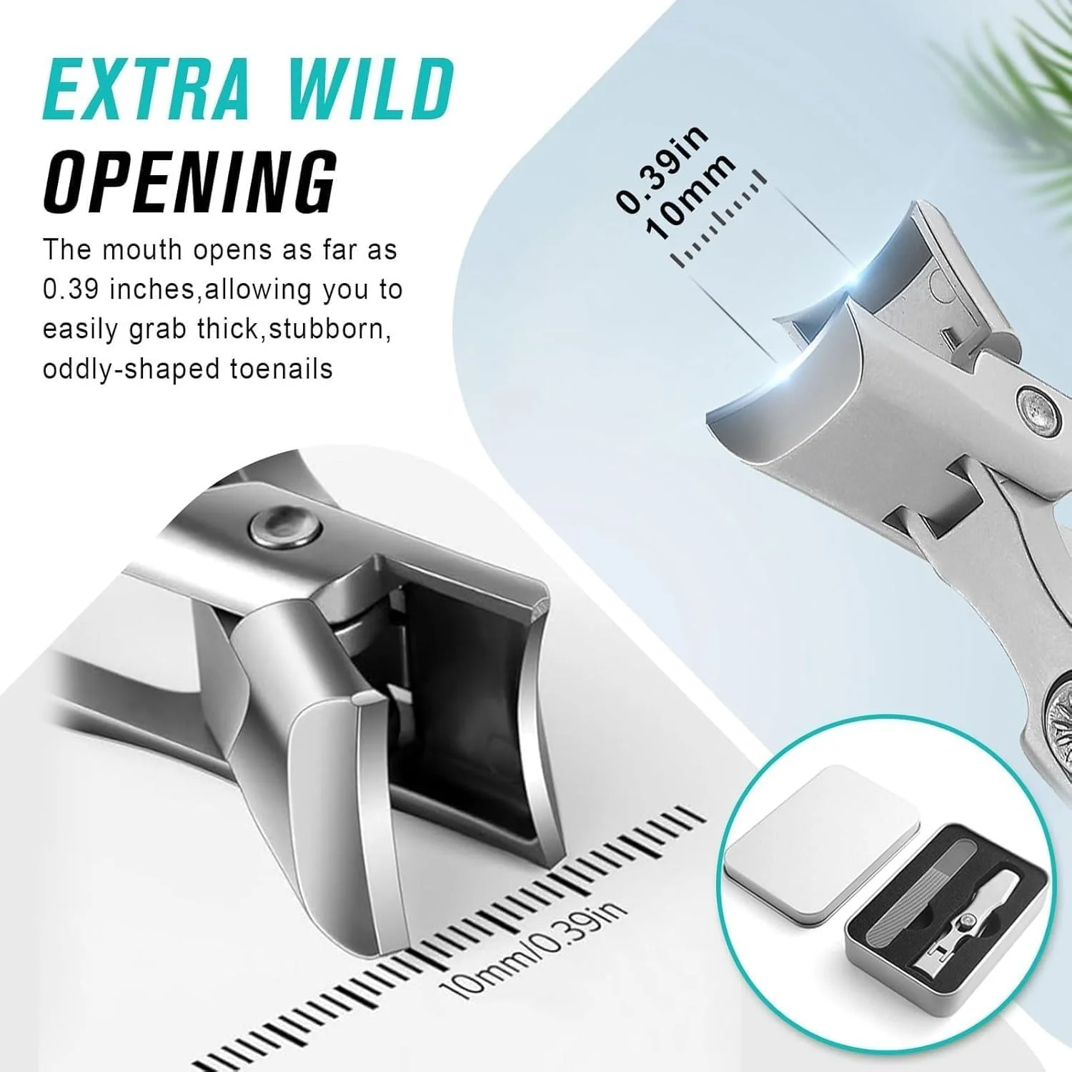 ناخن گیر آلمانی مردانه، ناخن گیر فوق العاده تیز و لوکس، ناخن گیر حرفه ای، ناخن گیر انگشت شست پا فوق العاده بزرگ و سنگین برای سالمندان با سوهان گیرنده (نقره ای) ناخن گیر آلمانی مردانه، ناخن گیر فوق العاده تیز و لوکس، ناخن گیر حرفه ای، ناخن گیر انگشت شست پا فوق العاده بزرگ و سنگین برای سالمندان با سوهان گیرنده (نقره ای)