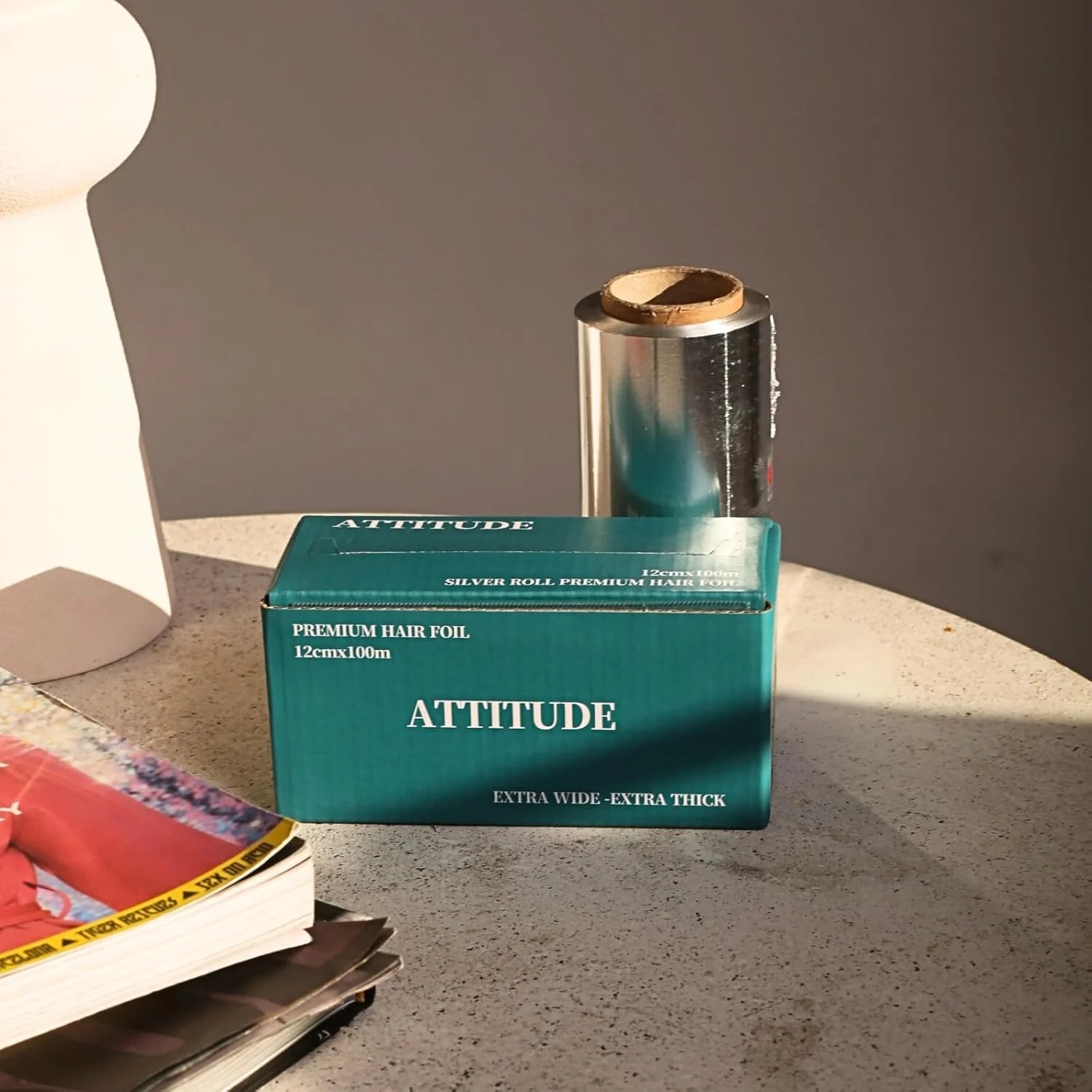 رول فویل موی پریمیوم ATTITUDE، 12 سانتی متر x 100 متر، فوق العاده پهن و ضخیم، فویل رنگ مو - تصویر 3