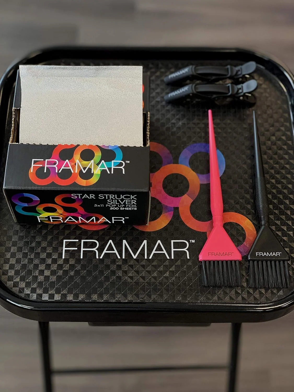 فویل مو پاپ آپ نقره ای Framar Star Struck، ورق فویل آلومینیومی، فویل های مو برای هایلایت - 500 ورق فویل فویل مو پاپ آپ نقره ای Framar Star Struck، ورق فویل آلومینیومی، فویل های مو برای هایلایت - 500 ورق فویل