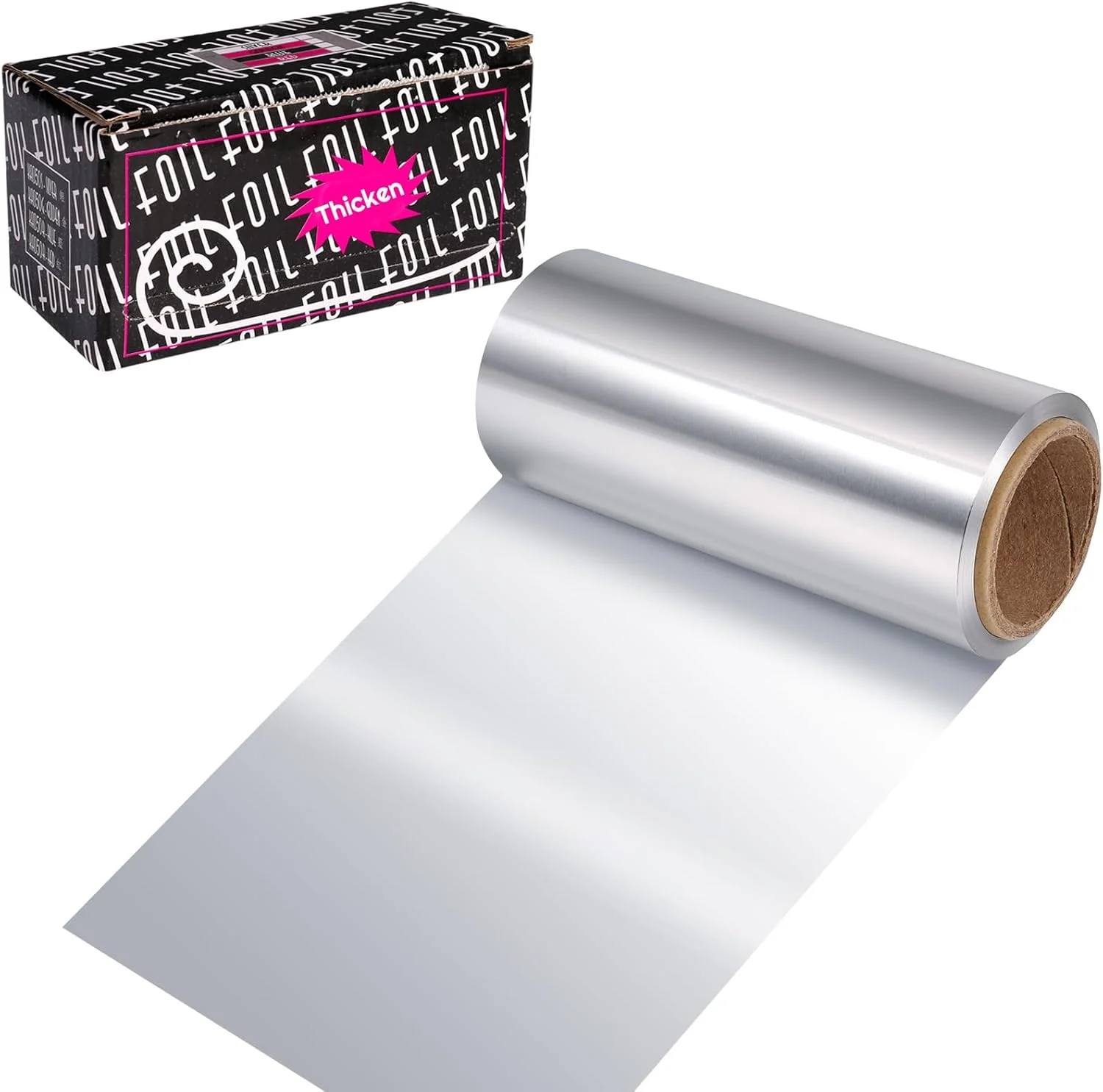 فویل موی نقره ای KASTWAVE، یک بسته 20 متری، فویل آلومینیومی نقره ای برای هایلایت و رنگ کردن مو، رول فویل مو ابزار مدلینگ آرایشگاه (عرض 9.5 سانتی متر)